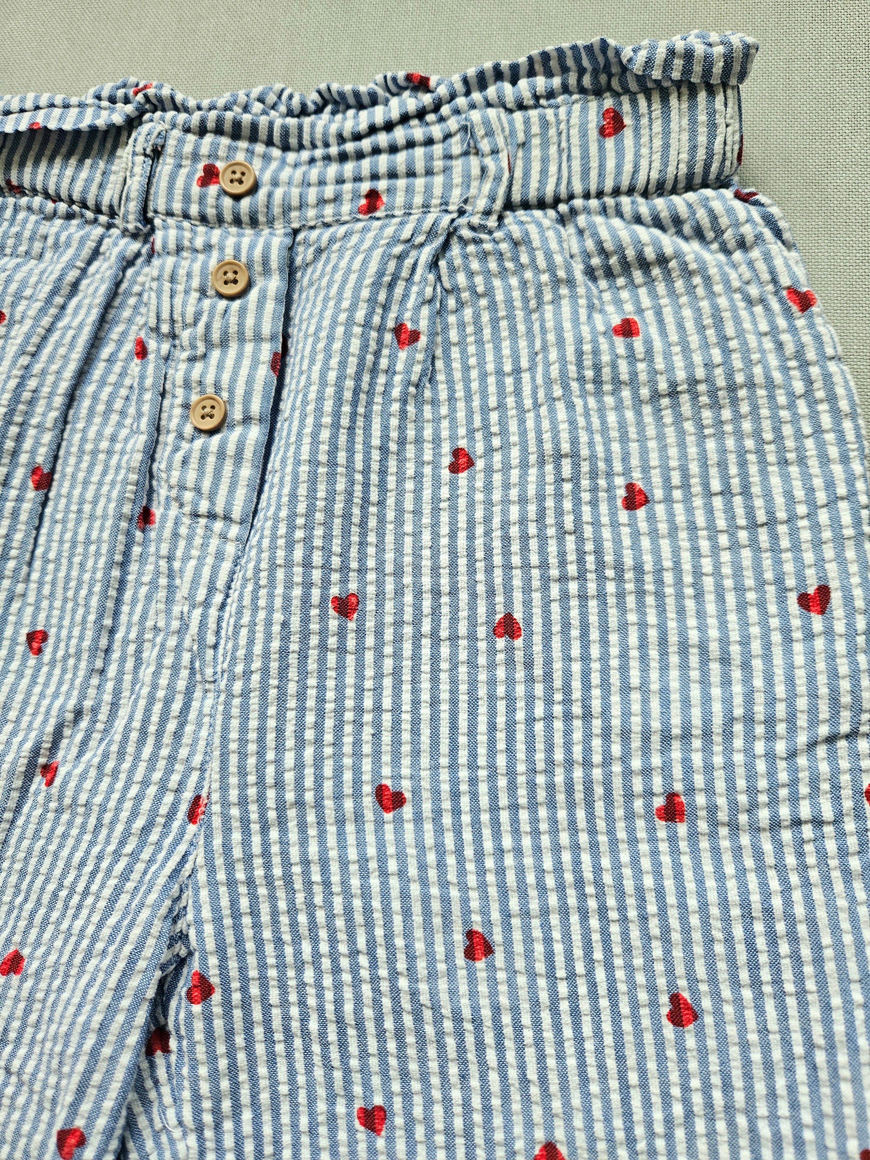 Sommerhose mit Herzchen - Größe 110 - VERTBAUDET