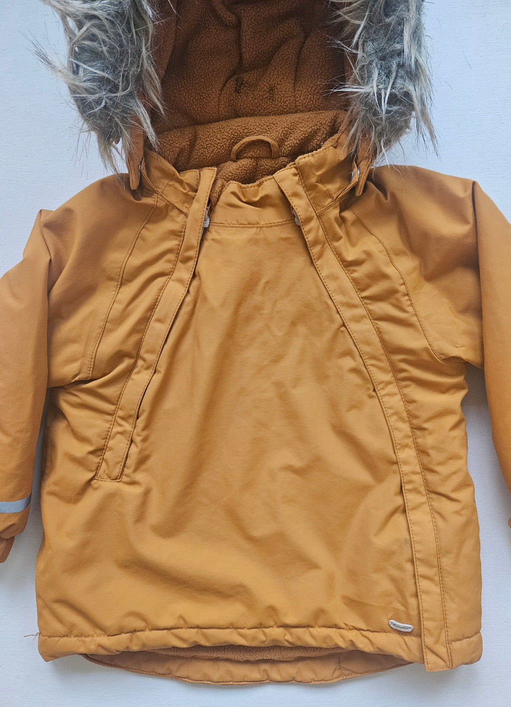 Minymo Winterjacke / Parka senfgelb | Gr. 92