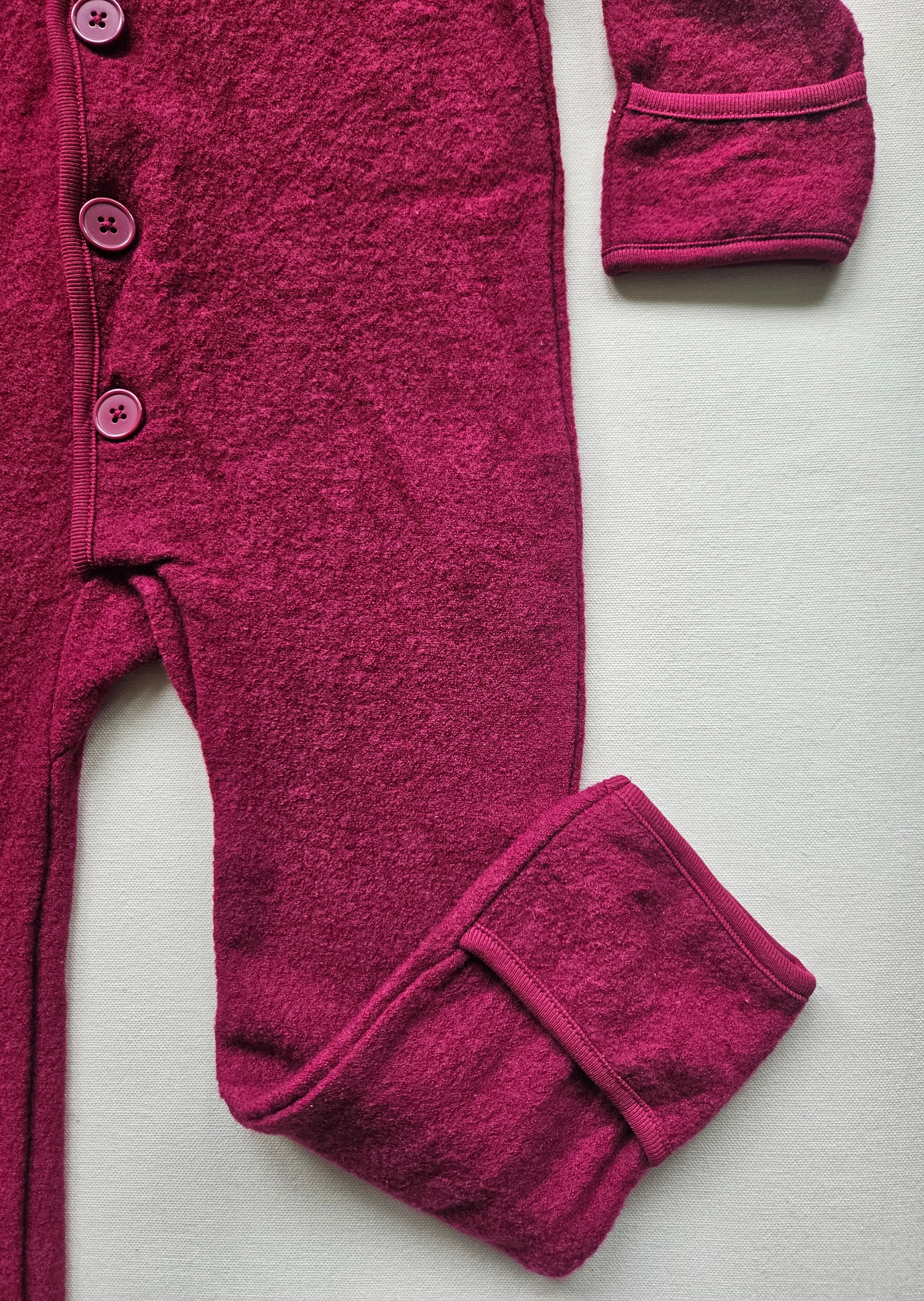 Lupilu Pure Collection Bio-Merino Woll-Overall mit Kapuze | Unisex | Gr. 86/92