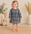 NEXT Langarmkleid kariert mit Tasche | Gr. 86