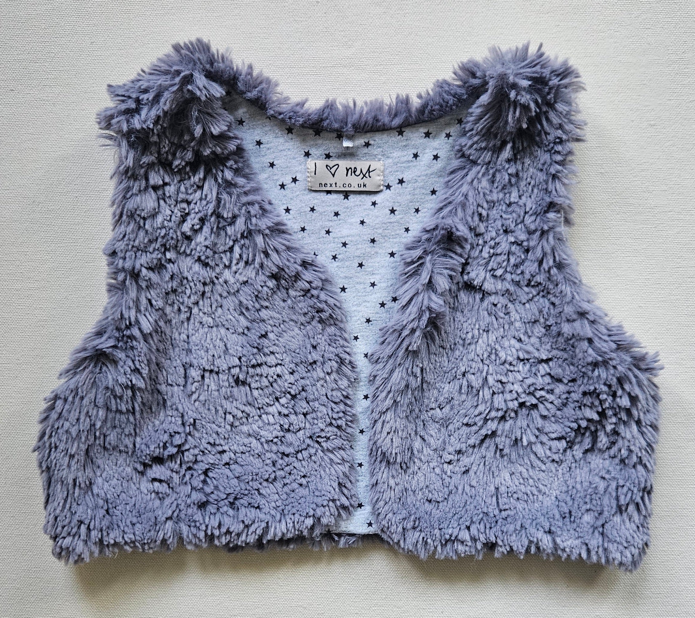 Next 2-teiliges Outfit Kleid & Kunstfellweste | Gr. 86/92