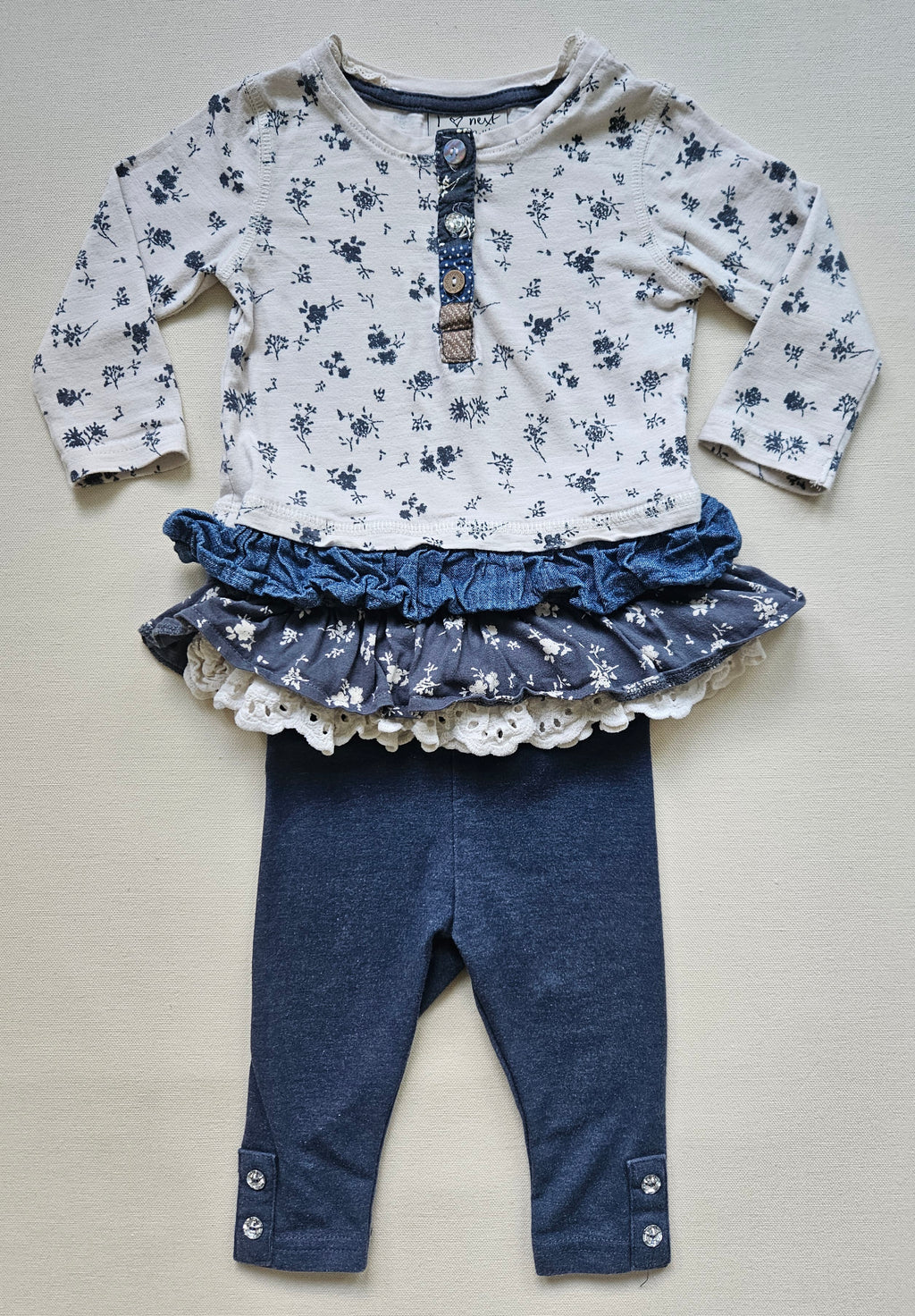 NEXT Mädchen-Set mit Rüschenrock & Leggings | Gr. 68