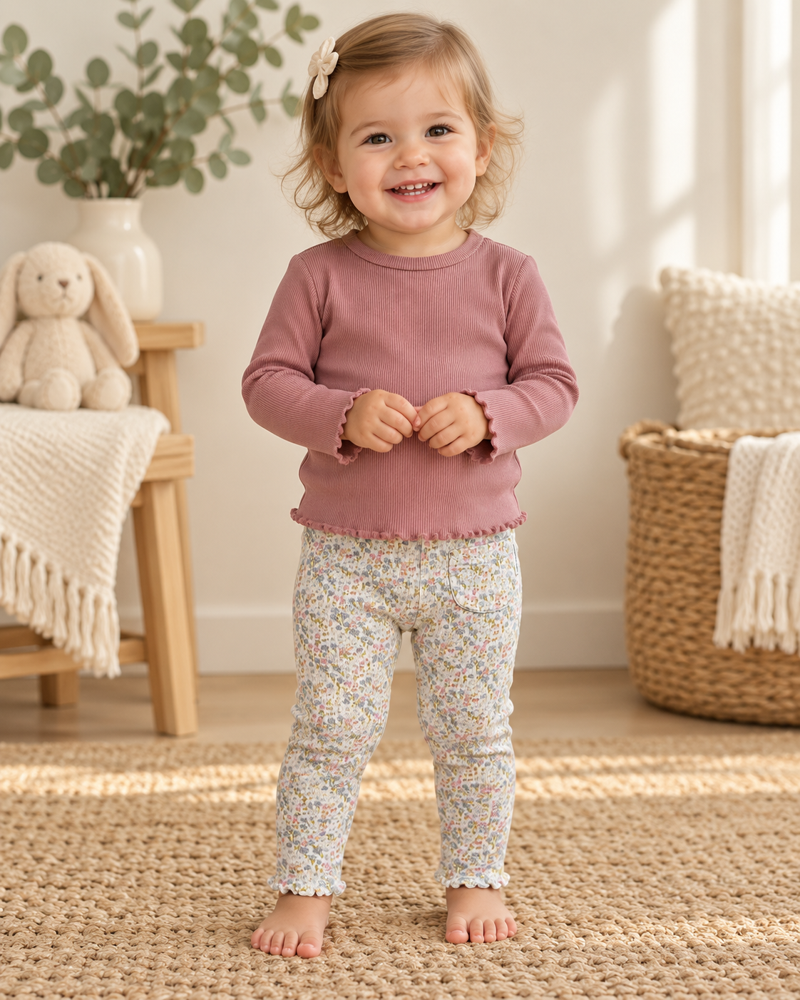 Zara & Hust and Claire Mädchen-Outfit mit Blumenprint 🌸 | Gr. 86