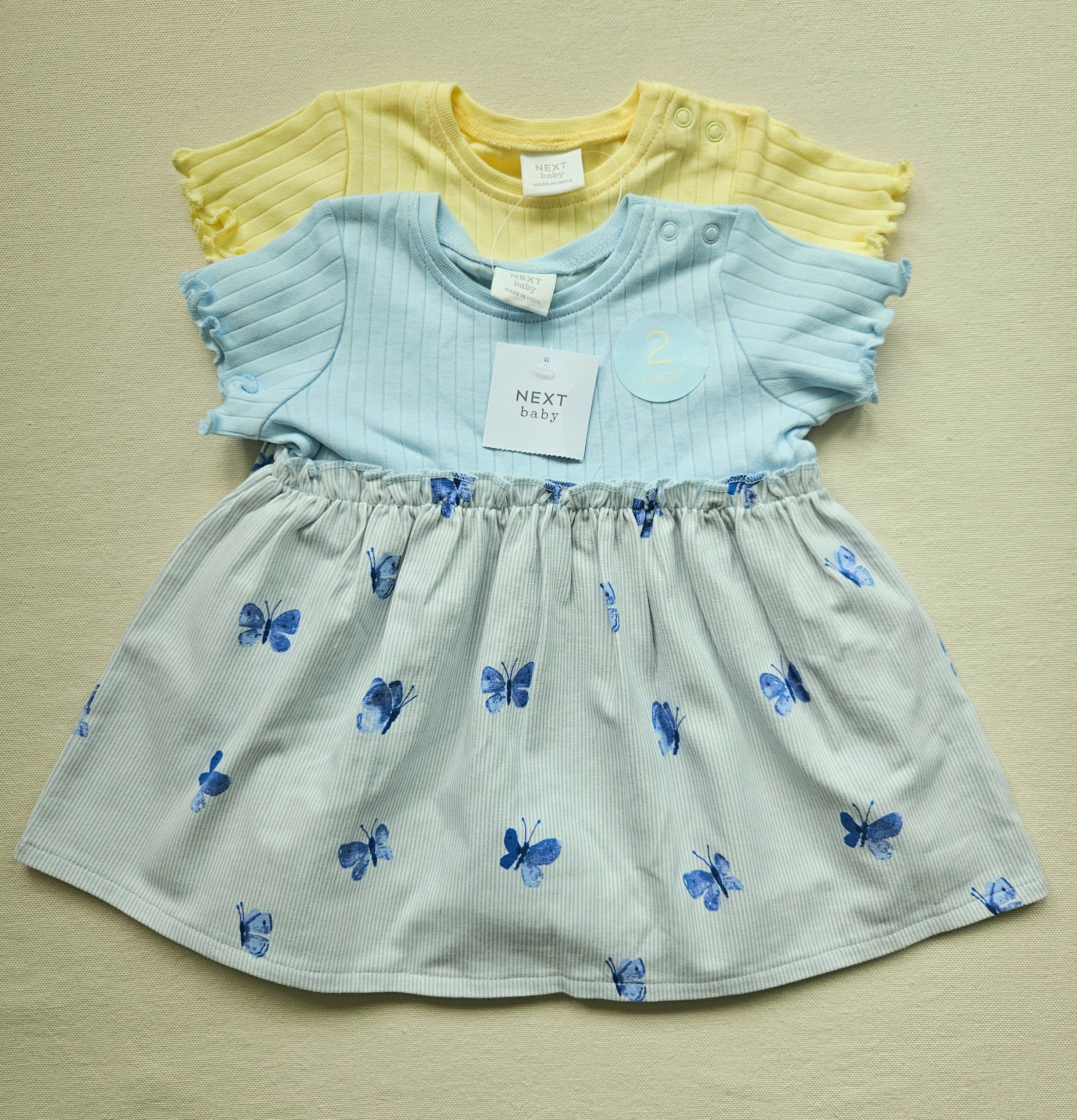 Next Baby 2er-Kleiderset 🦋 | Gr. 62 | Neu mit Etikett