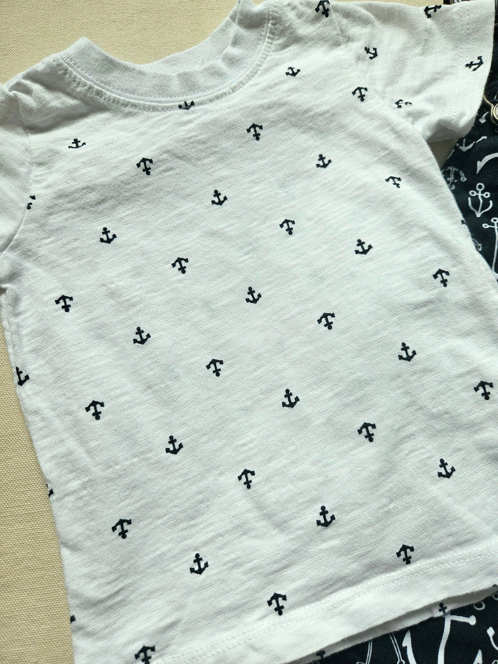 Carter's Anker-Set | Latzhose & T-Shirt ⚓️ | Gr. 80