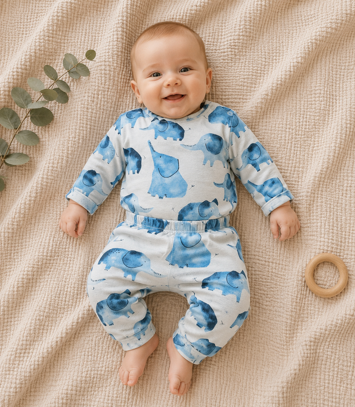 Next Baby Set mit Elefantenprint 🐘 | Gr. 56