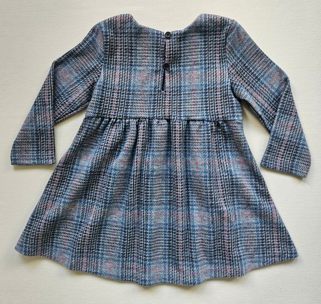NEXT Langarmkleid kariert mit Tasche | Gr. 86