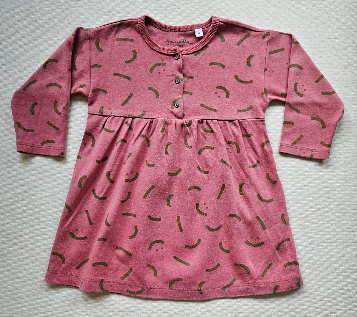 Sanetta Pure Langarmkleid Allover-Muster | Gr. 80