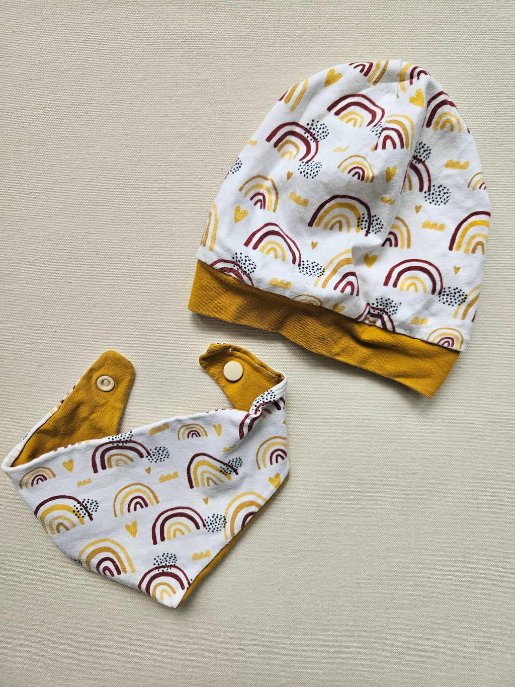 Handmade 3-teiliges Baby-Set mit Regenbogen 🌈 | Gr. 68