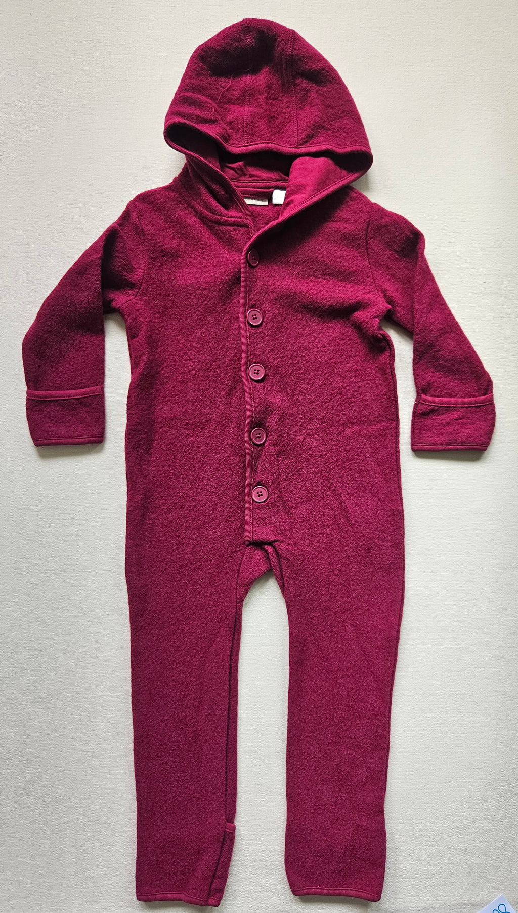 Lupilu Pure Collection Bio-Merino Woll-Overall mit Kapuze | Unisex | Gr. 86/92