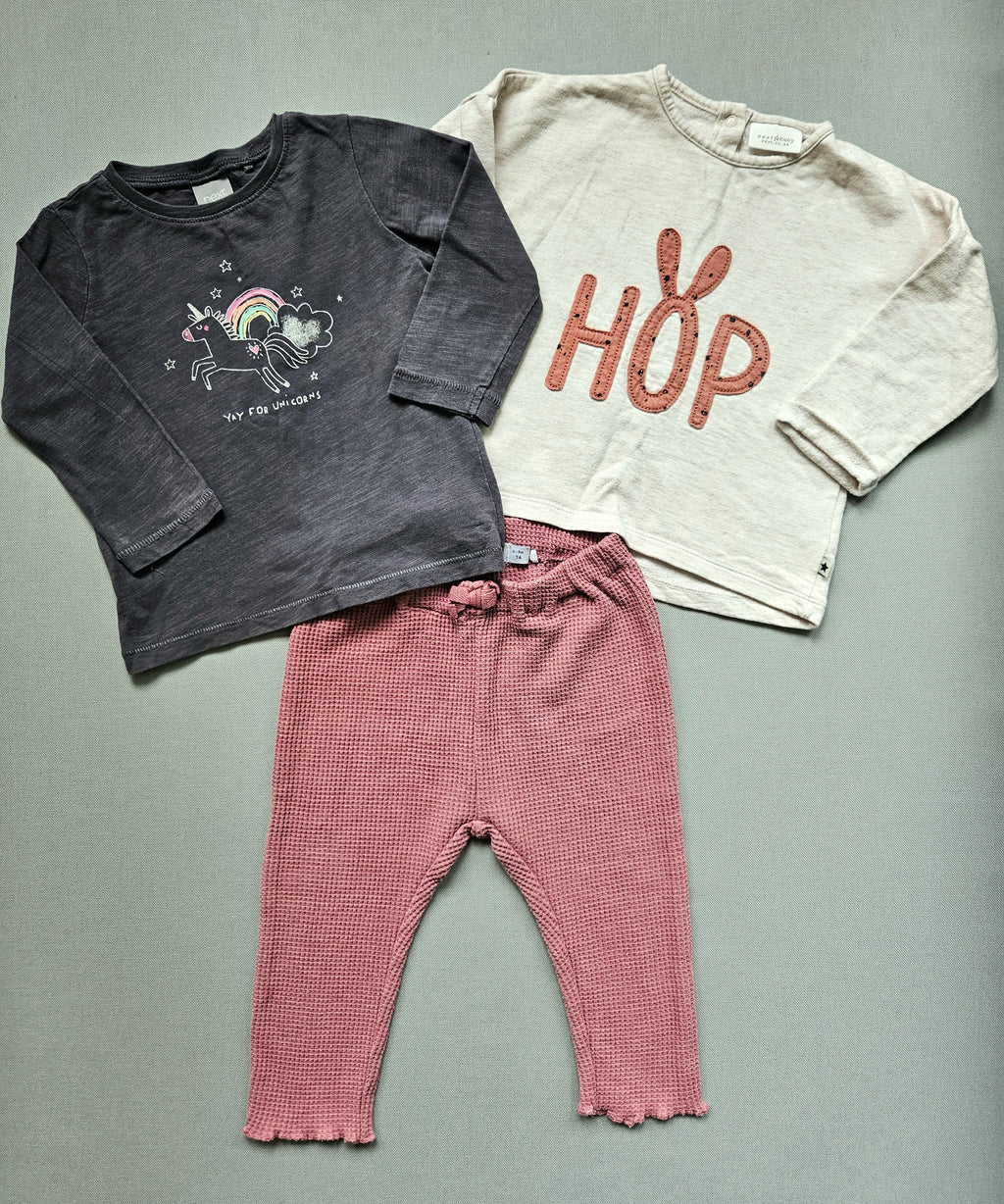 Next & Name It süßes 3-teiliges Outfit-Set | Gr. 74
