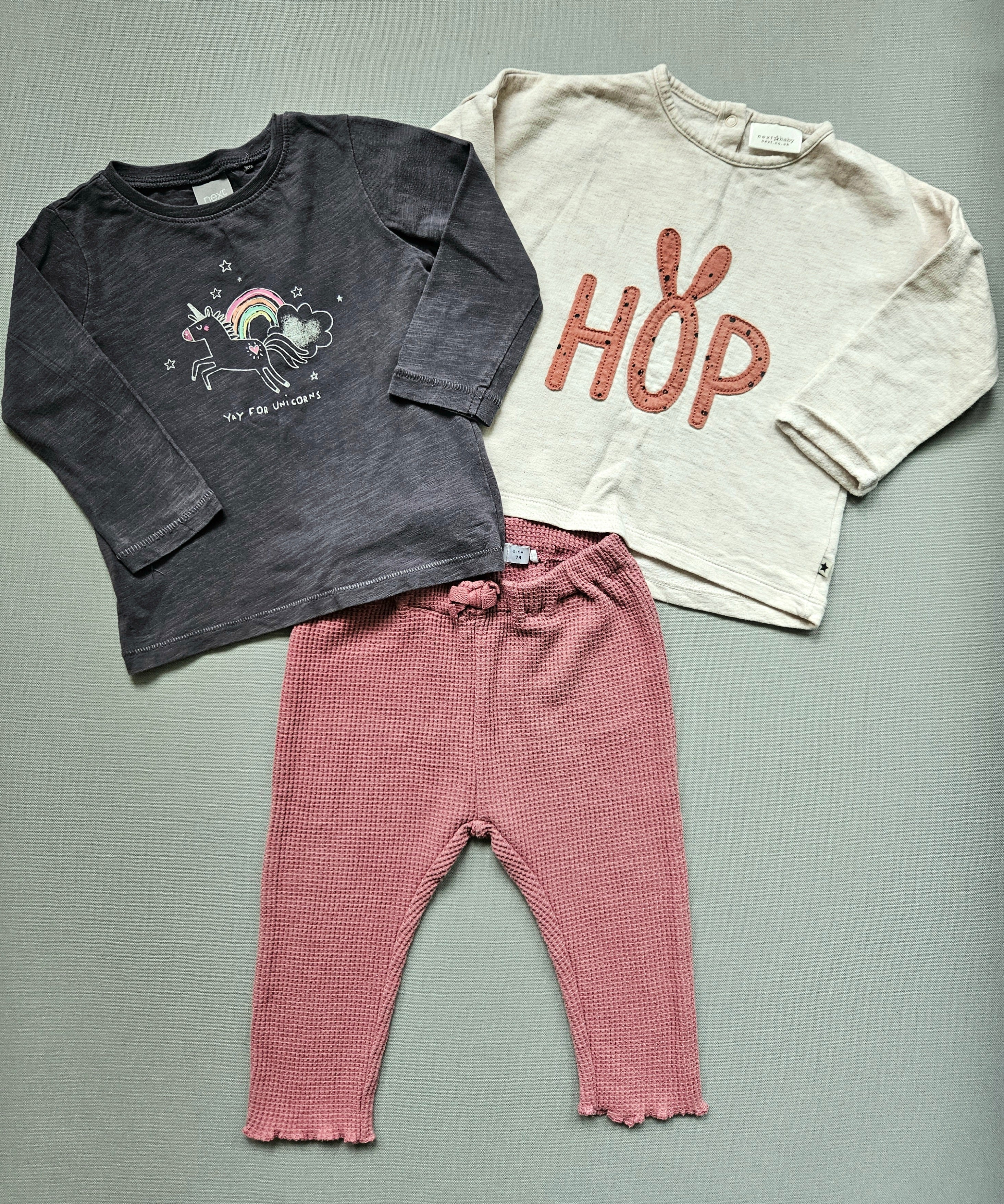Next & Name It süßes 3-teiliges Outfit-Set | Gr. 74