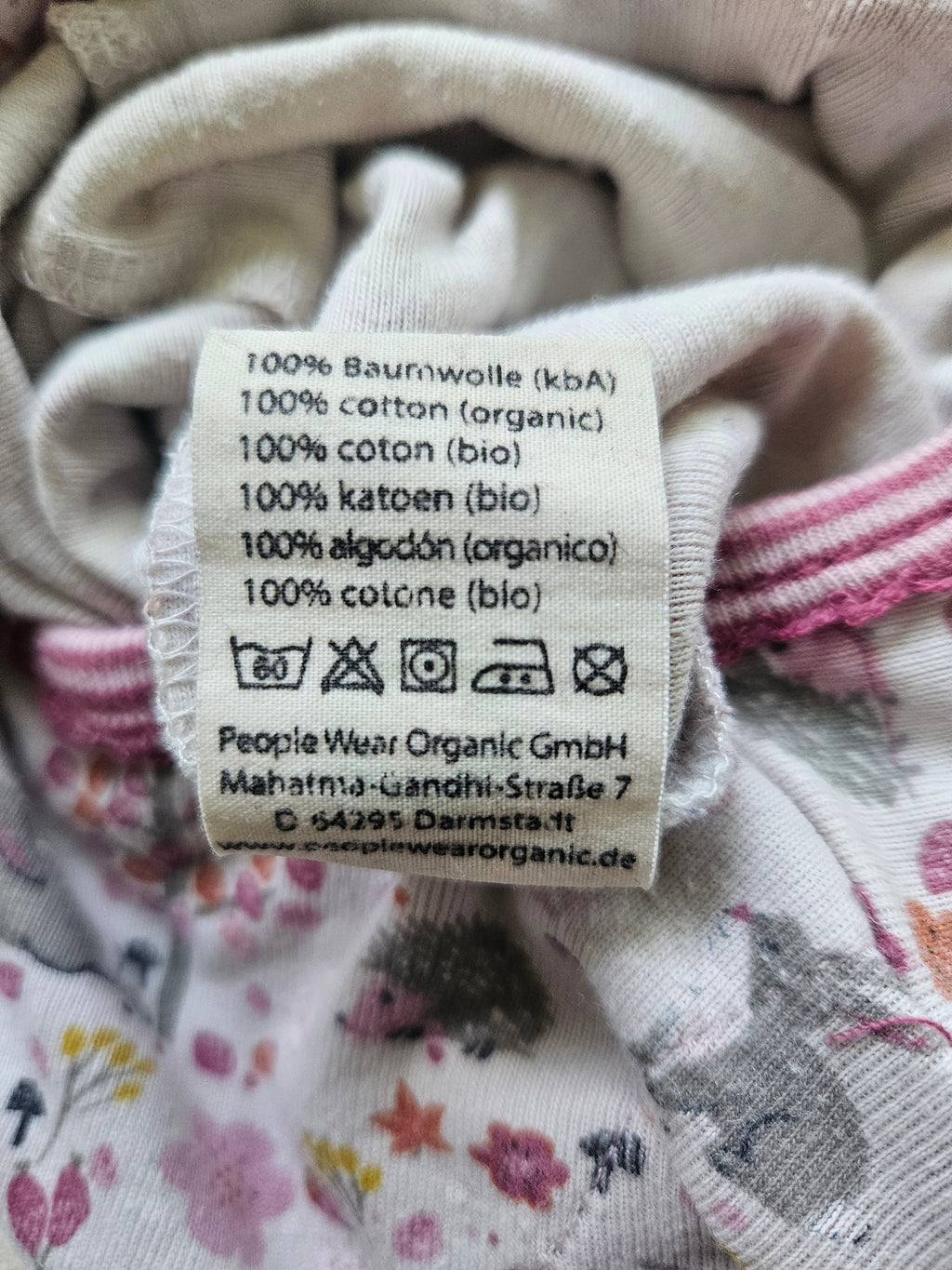 People Wear Organic Overall mit Waldtier-Print 🌸🦔 | Gr. 86/92