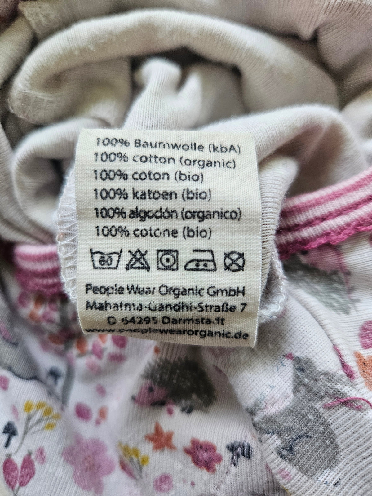 People Wear Organic Overall mit Waldtier-Print 🌸🦔 | Gr. 86/92