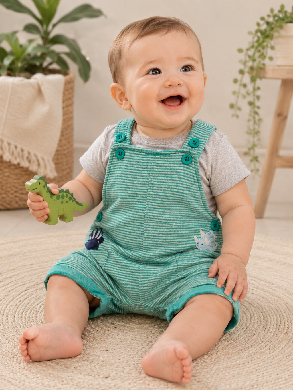 Mothercare Dino-Set Latzshorts & Body 🦖 | Gr. 74