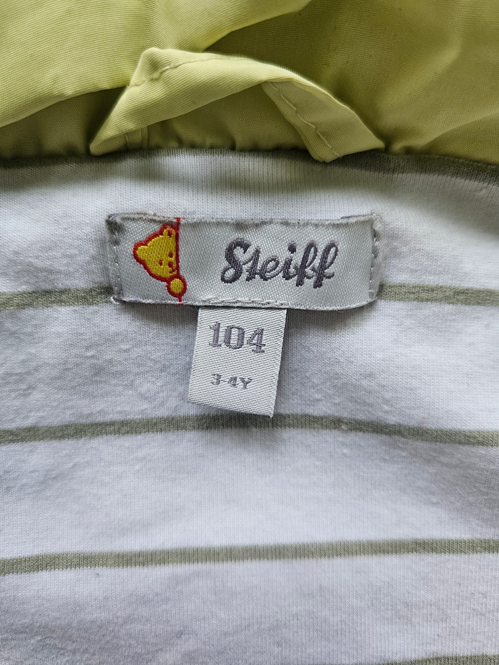 Steiff Übergangsjacke in Hellgrün mit Teddy 🧸 | Gr. 104