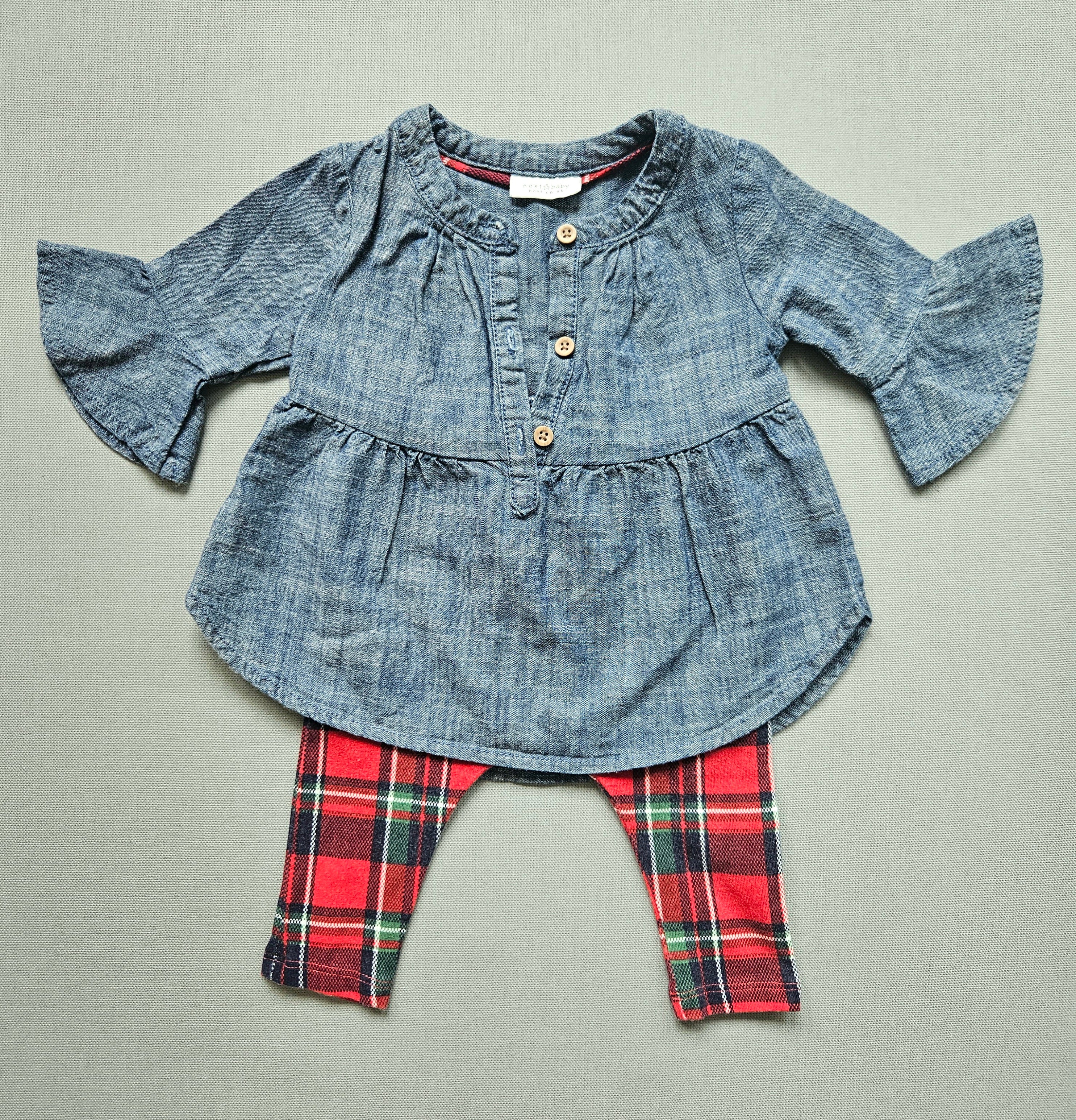 Next Outfit-Set Denim-Tunika + Leggings | Gr. 68
