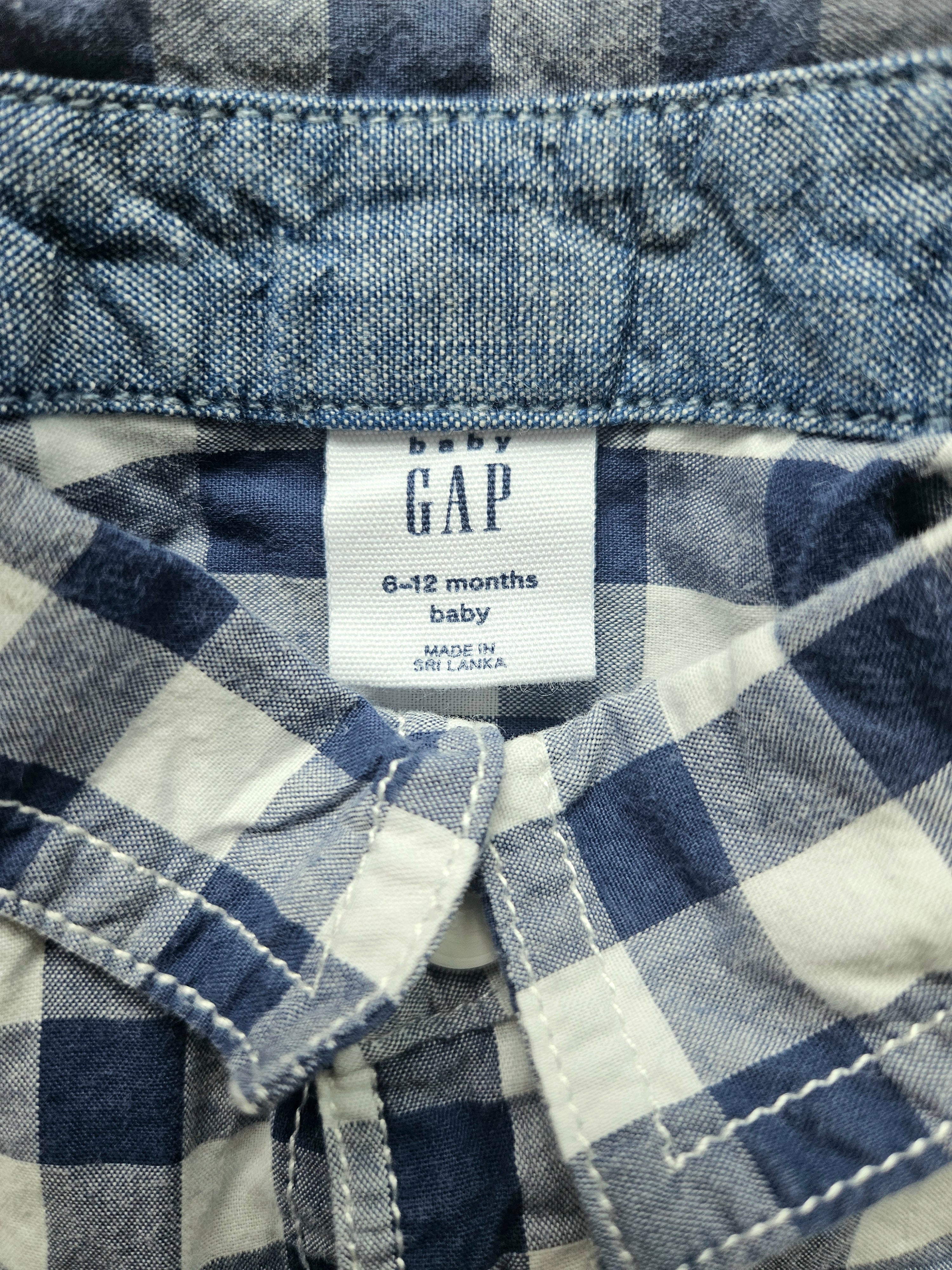 babyGap  Kurzarm-Hemdromper mit Karomuster | Gr. 74