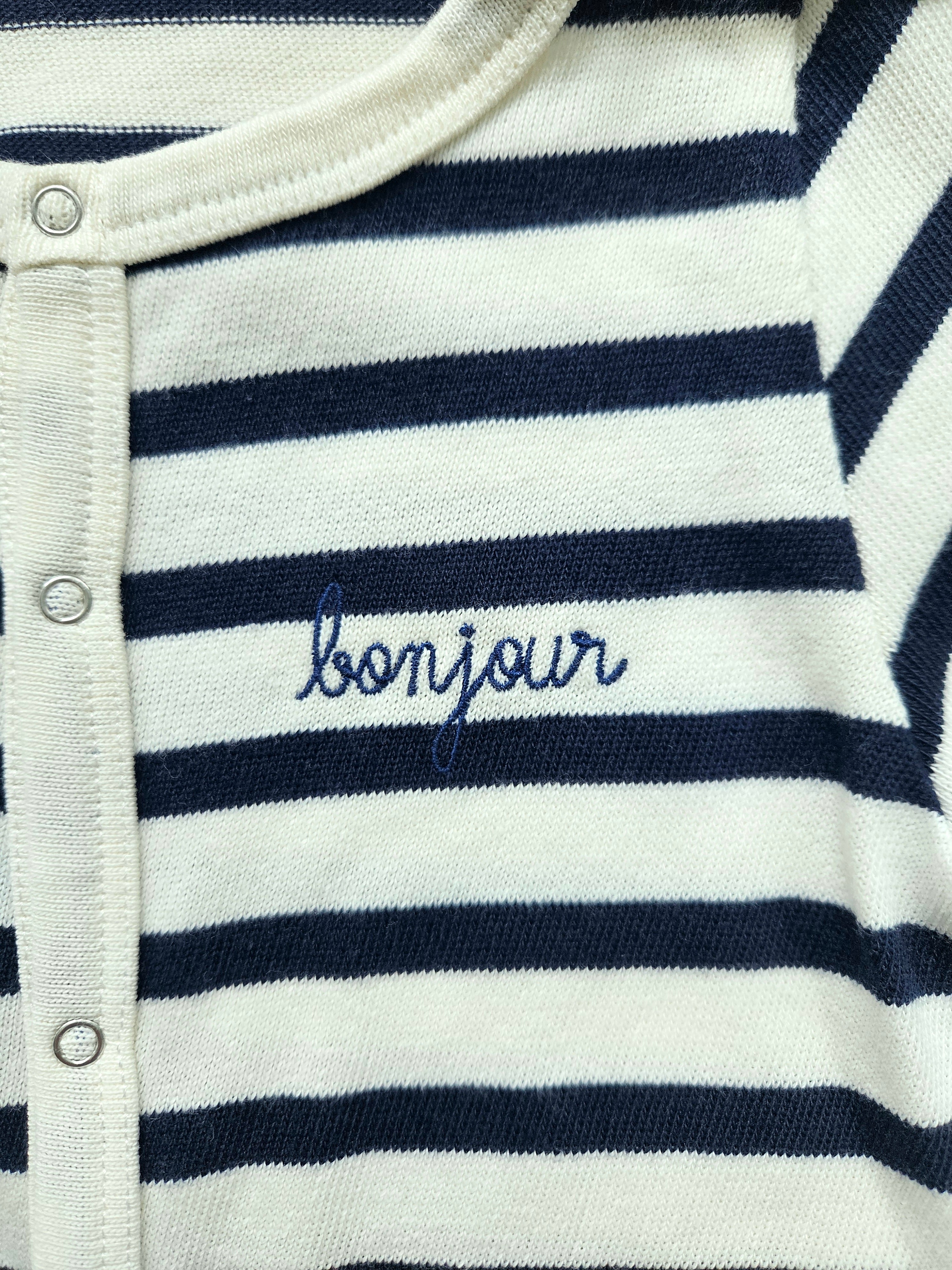 Maison Labiche Paris Strampler "Bonjour" | Gr. 80 | Neu mit Etikett