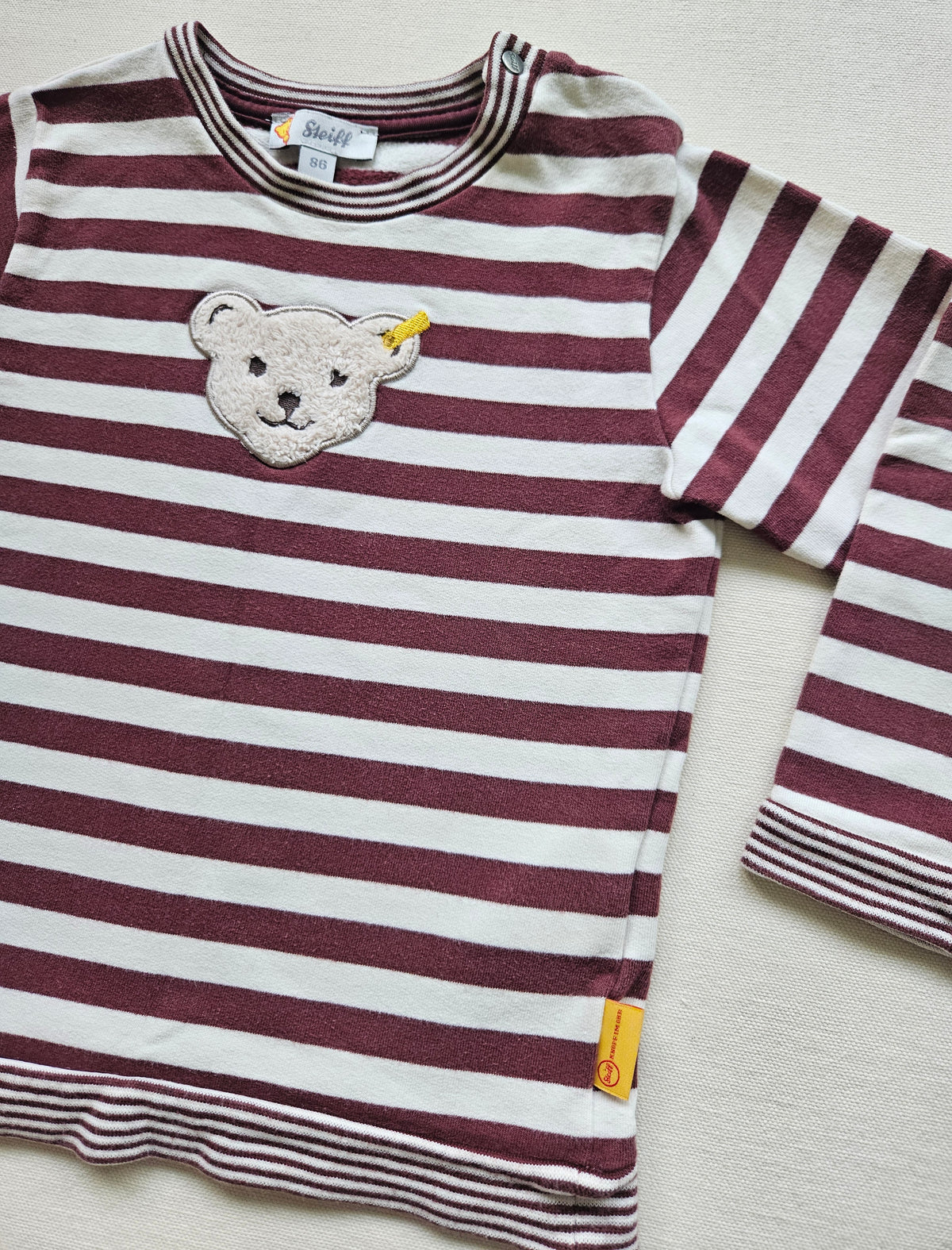 Steiff Langarmshirt mit Teddy-Applikation 🐻 | Gr. 86