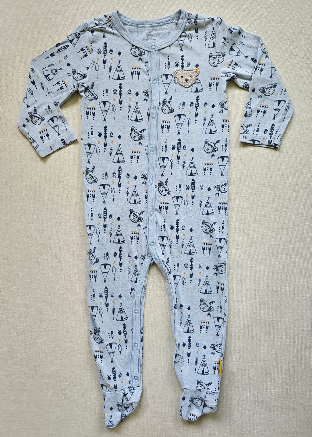 Steiff Schlafanzug mit Füßen & Allover-Print 🐻 | Gr. 80