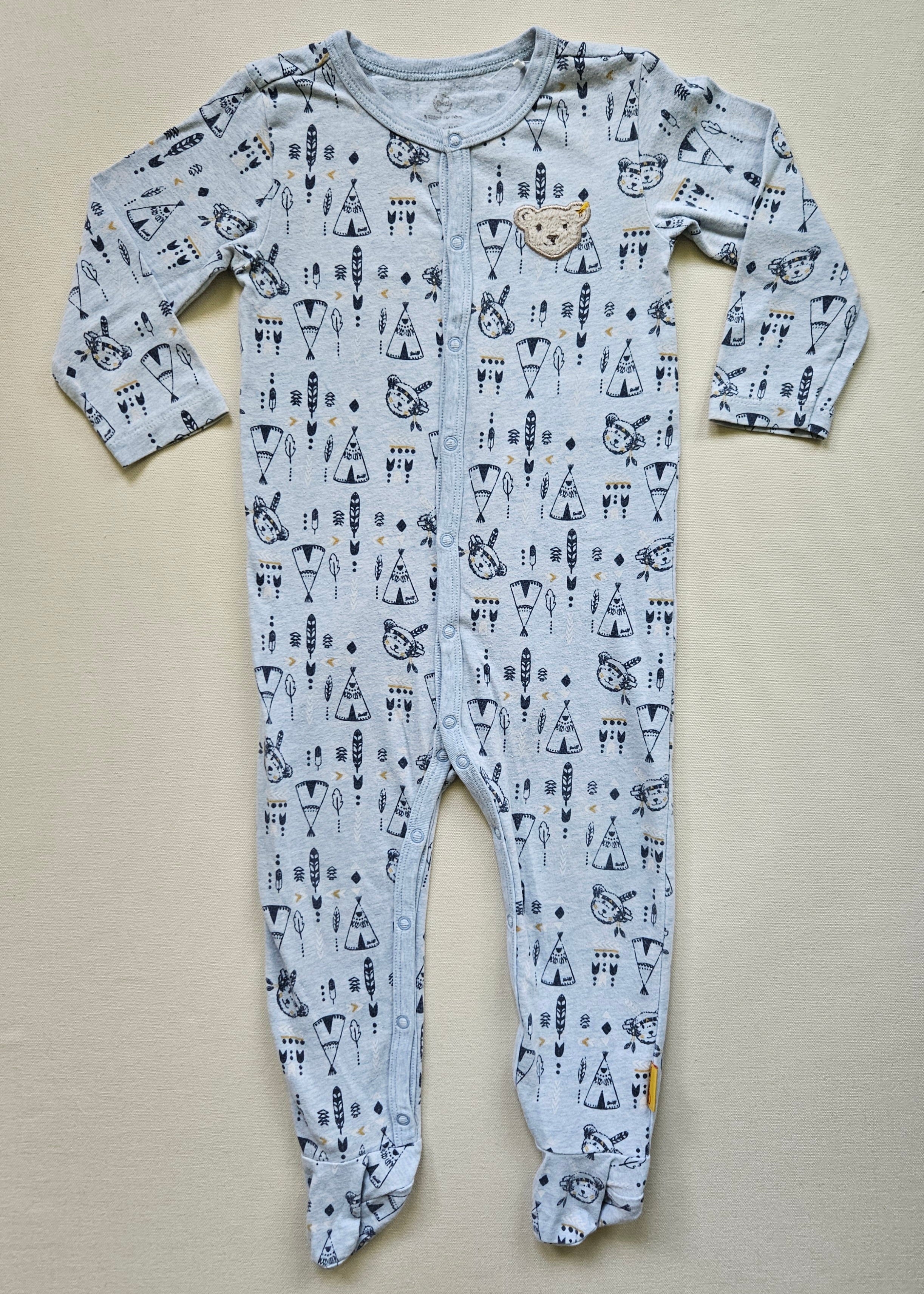 Steiff Schlafanzug mit Füßen & Allover-Print 🐻 | Gr. 80