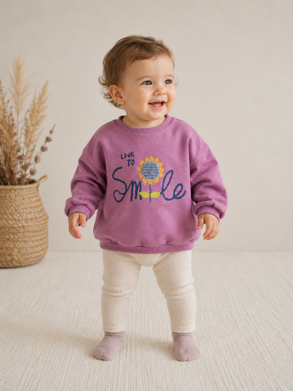 Next Baby Sweater „Love to Smile“ 🌻 | Gr. 80