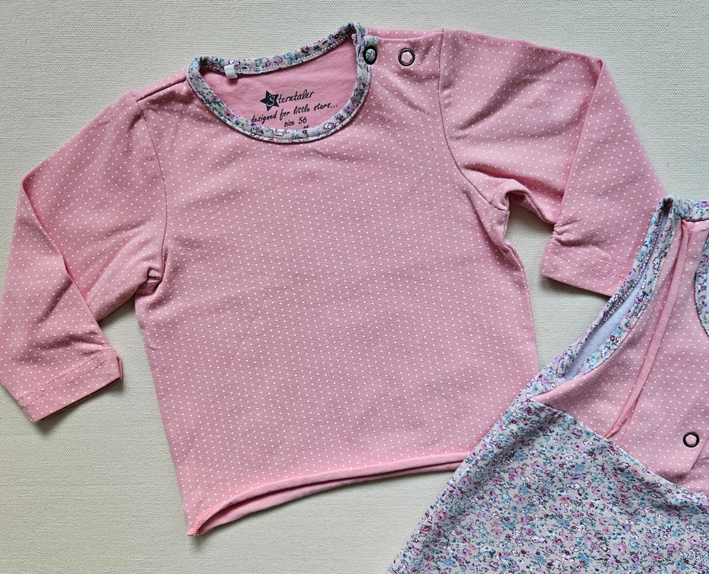 Sterntaler 2-teiliges Strampler-Set mit Blumenmuster 🌸 | Gr. 56