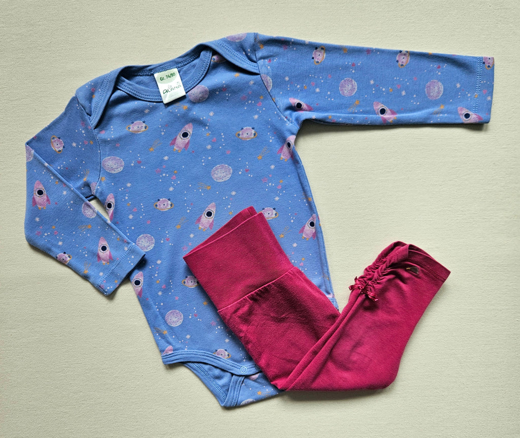 Steiff & Alana Outfit mit Weltraum-Body & Leggings 🚀 | Gr. 74