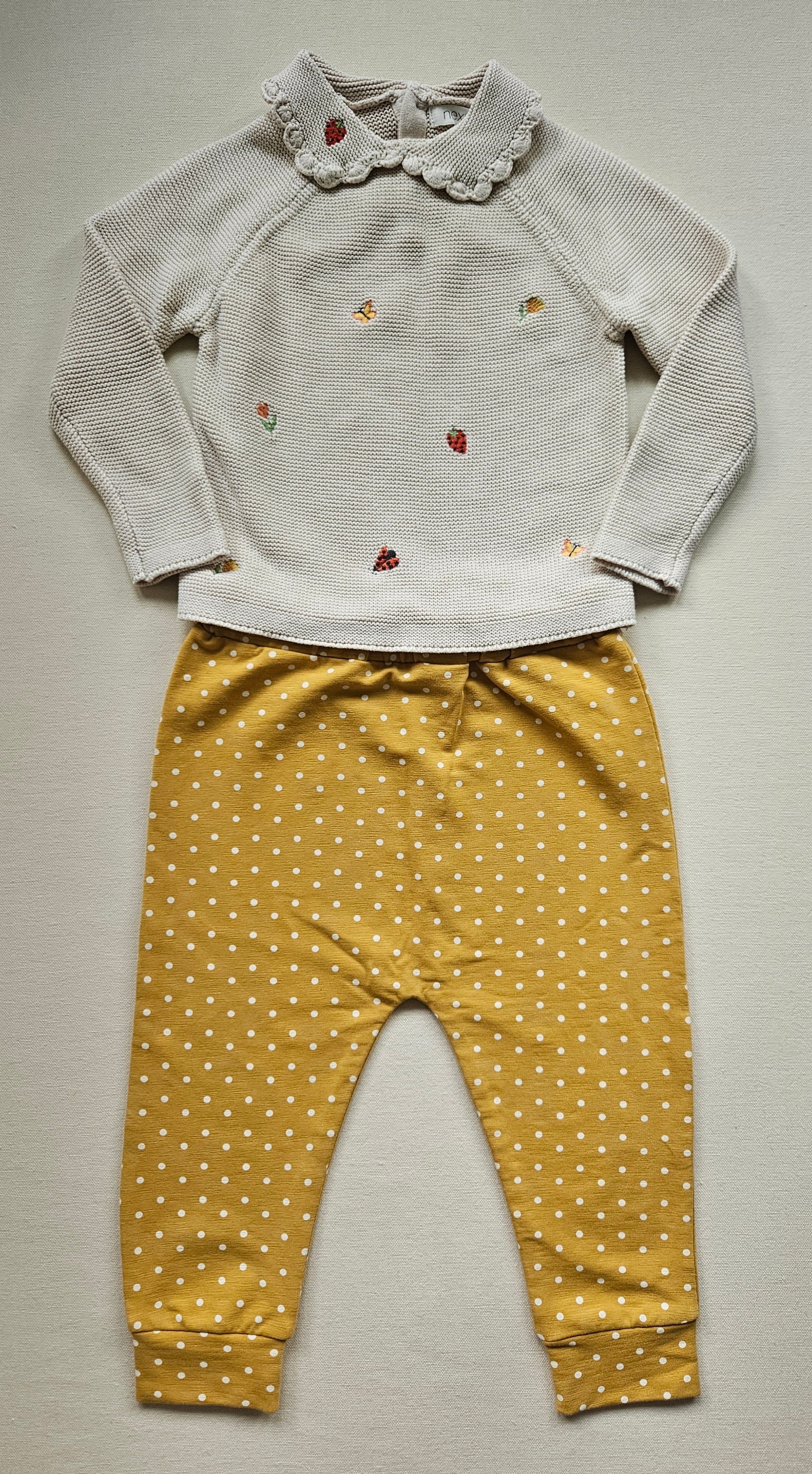 Next Set mit Strickpullover & Jerseyhose | Gr. 86