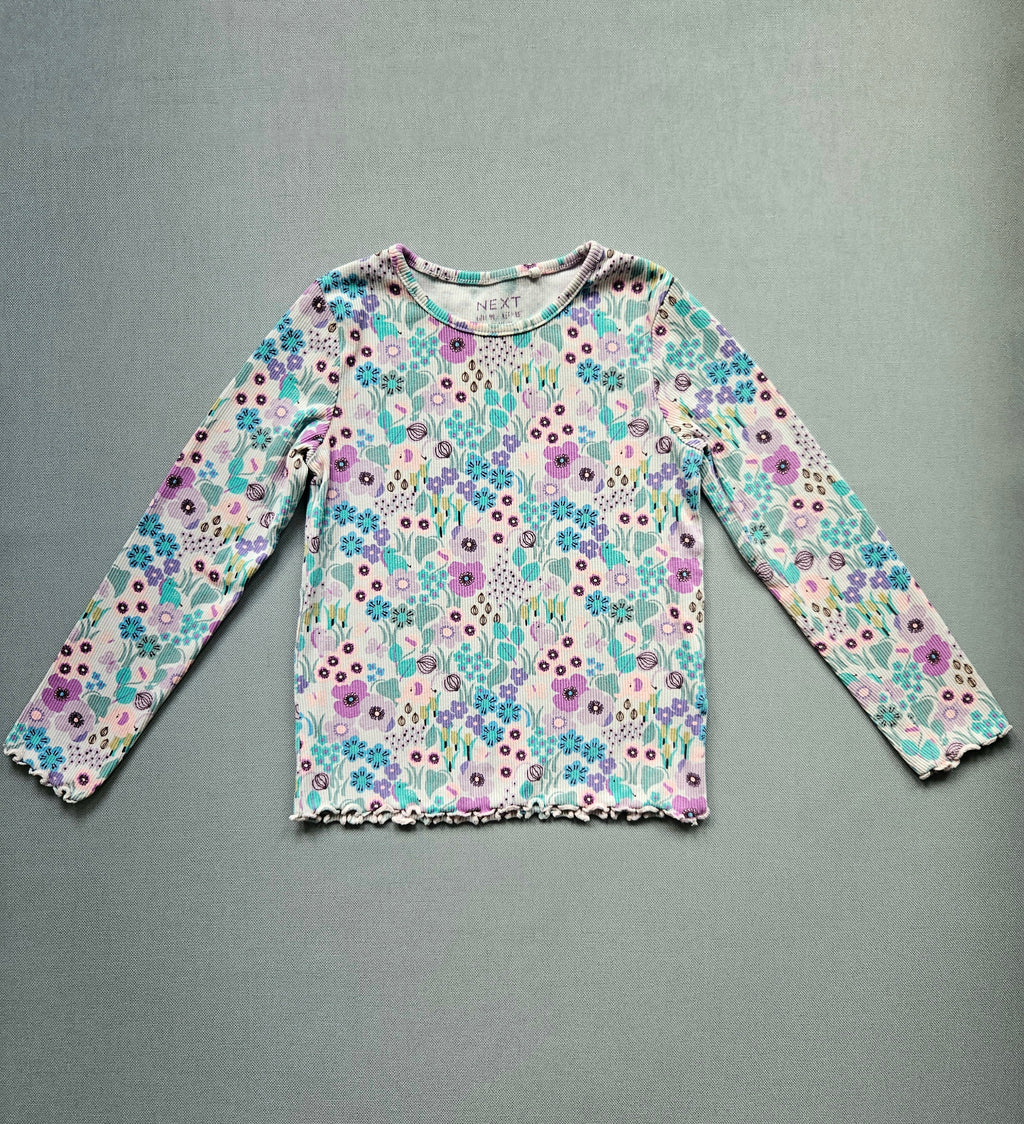 Langarmshirt mit Blumenmuster – Größe 98 – NEXT