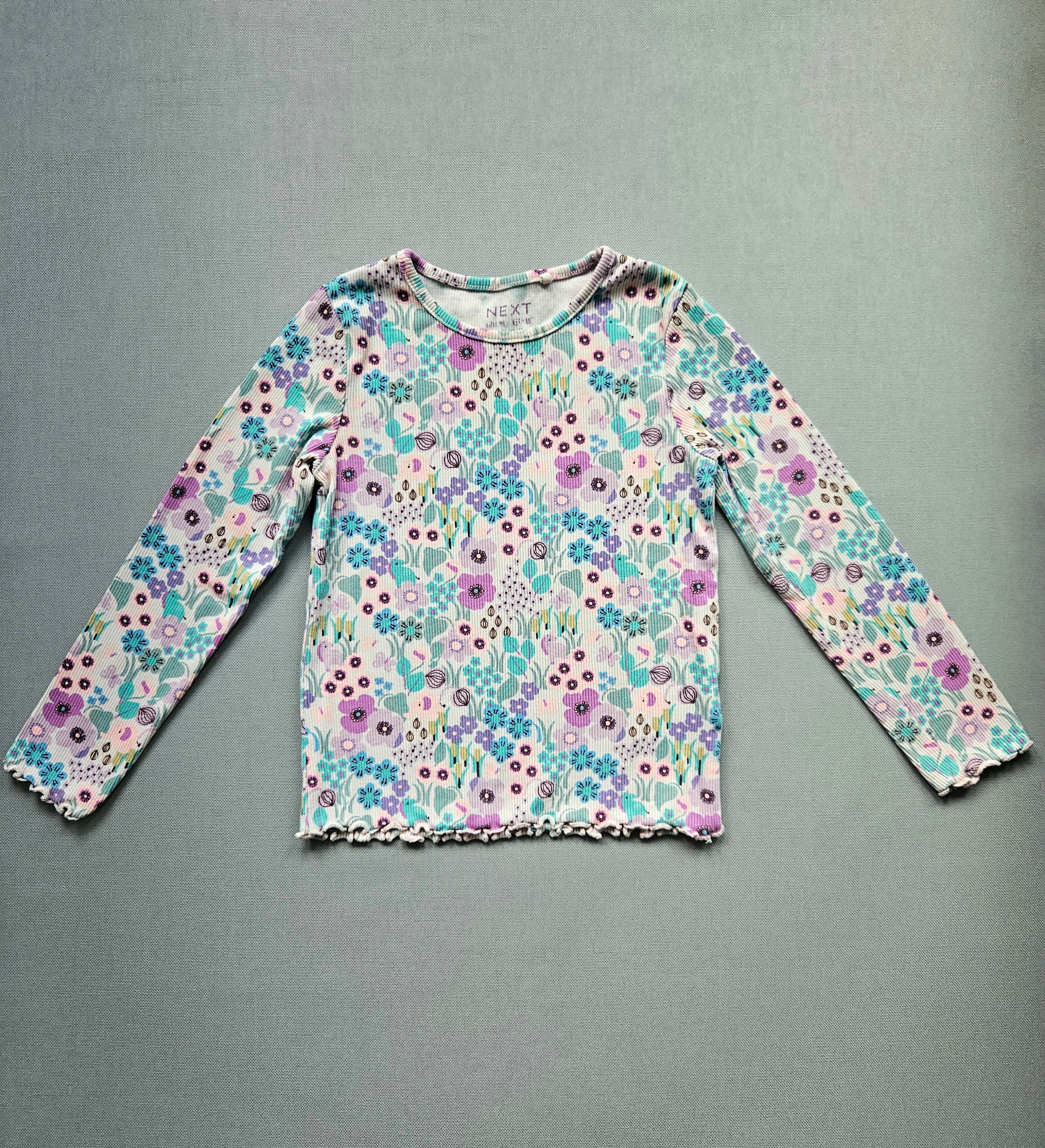 Langarmshirt mit Blumenmuster – Größe 98 – NEXT