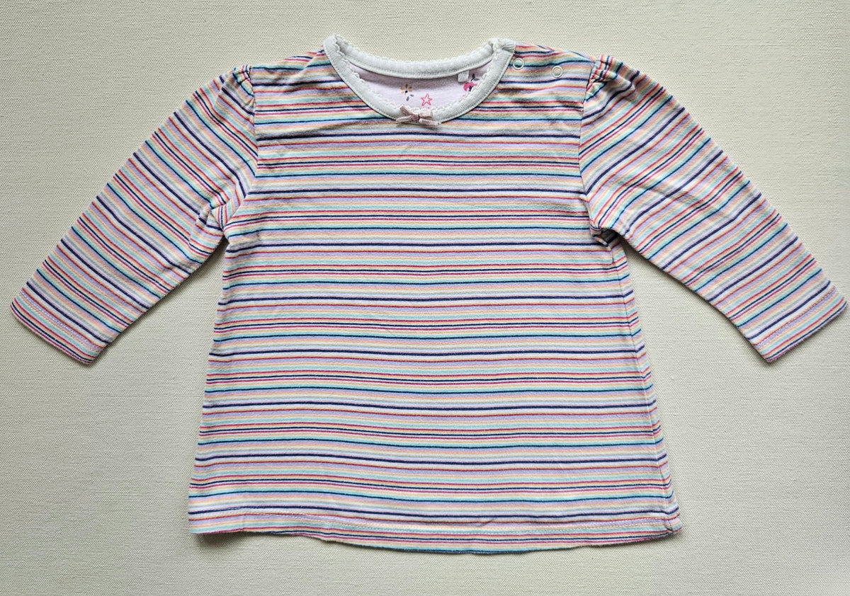 Next Baby 2-teiliges Set aus Jeans-Latzkleid & Langarmshirt | Gr. 68
