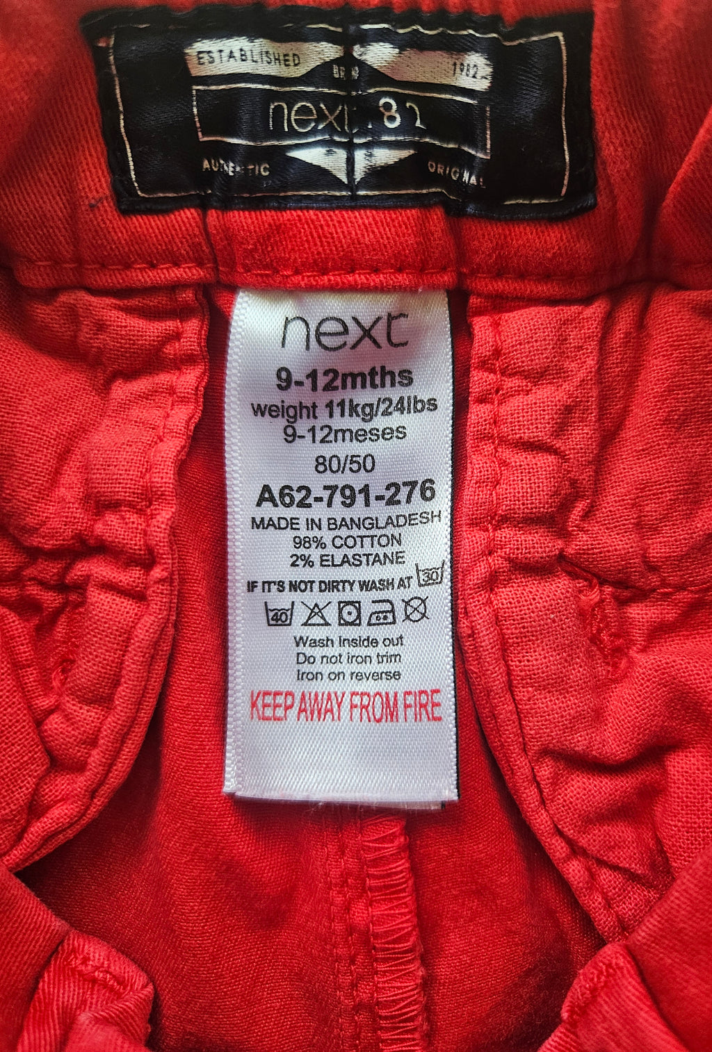 Next Chinohose Rot | Gr. 80