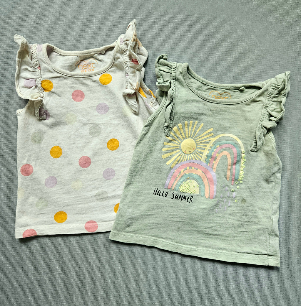 Next 2er Set Sommer-Shirts 🌈 | Gr. 86