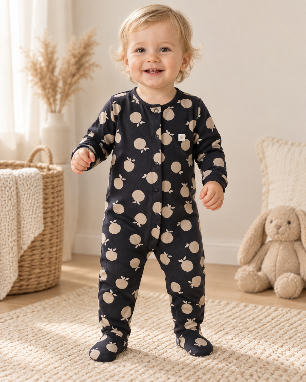 NEXT Baby-Schlafoverall mit Apfelprint | Gr. 86