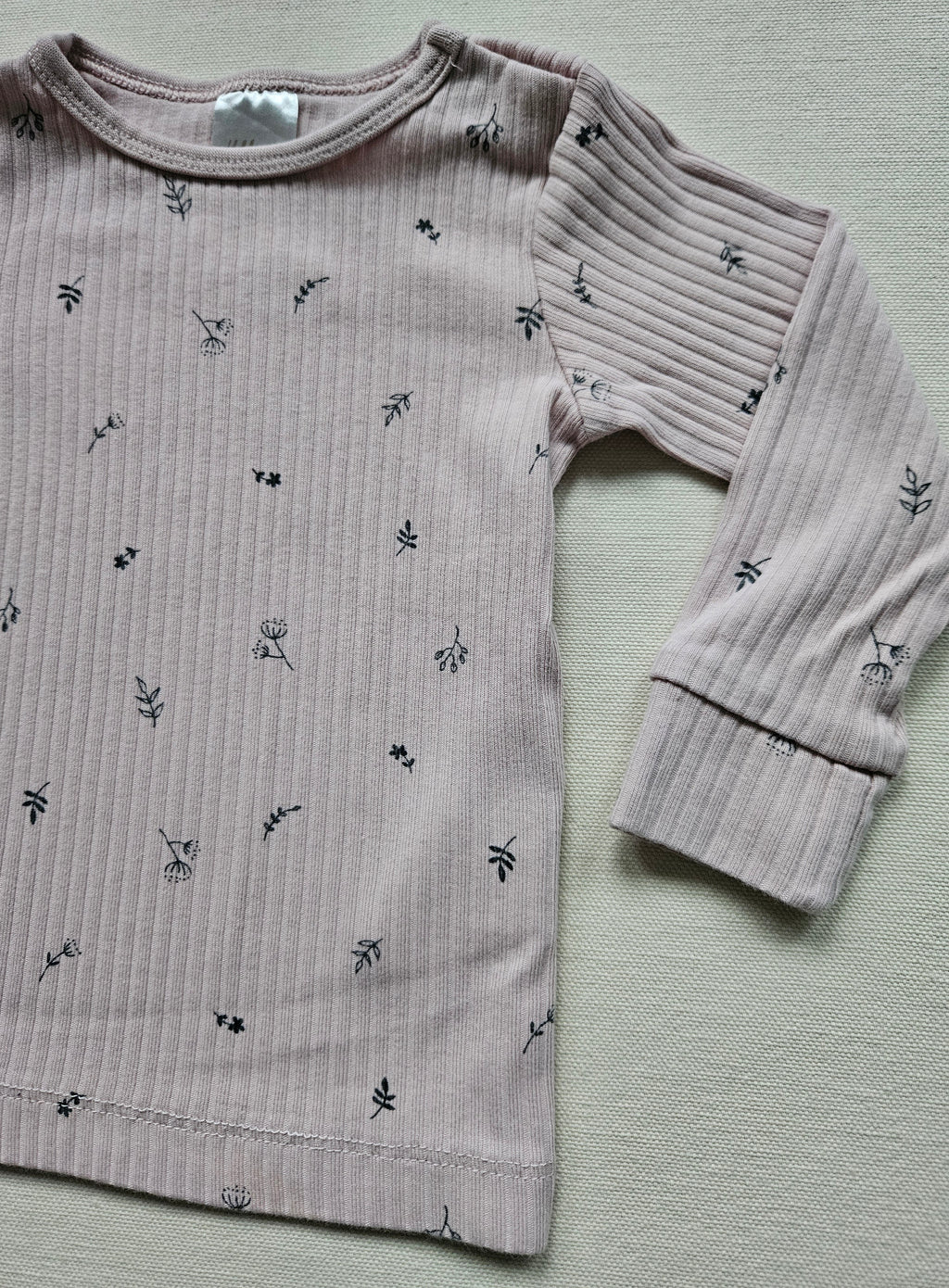 H&M 2-teiliges Ripp-Set mit Blumenprint 🌸 | Gr. 68