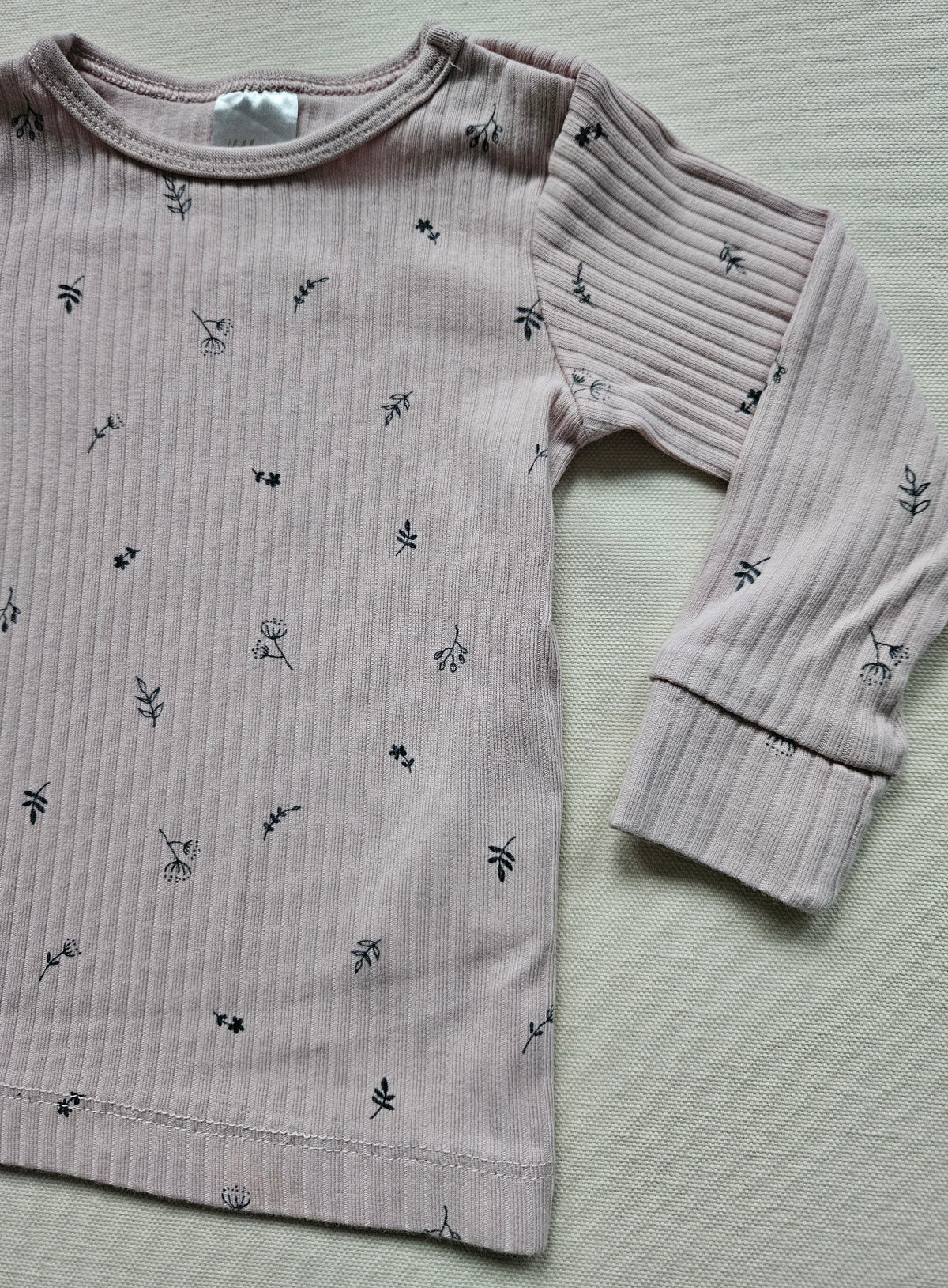 H&M 2-teiliges Ripp-Set mit Blumenprint 🌸 | Gr. 68