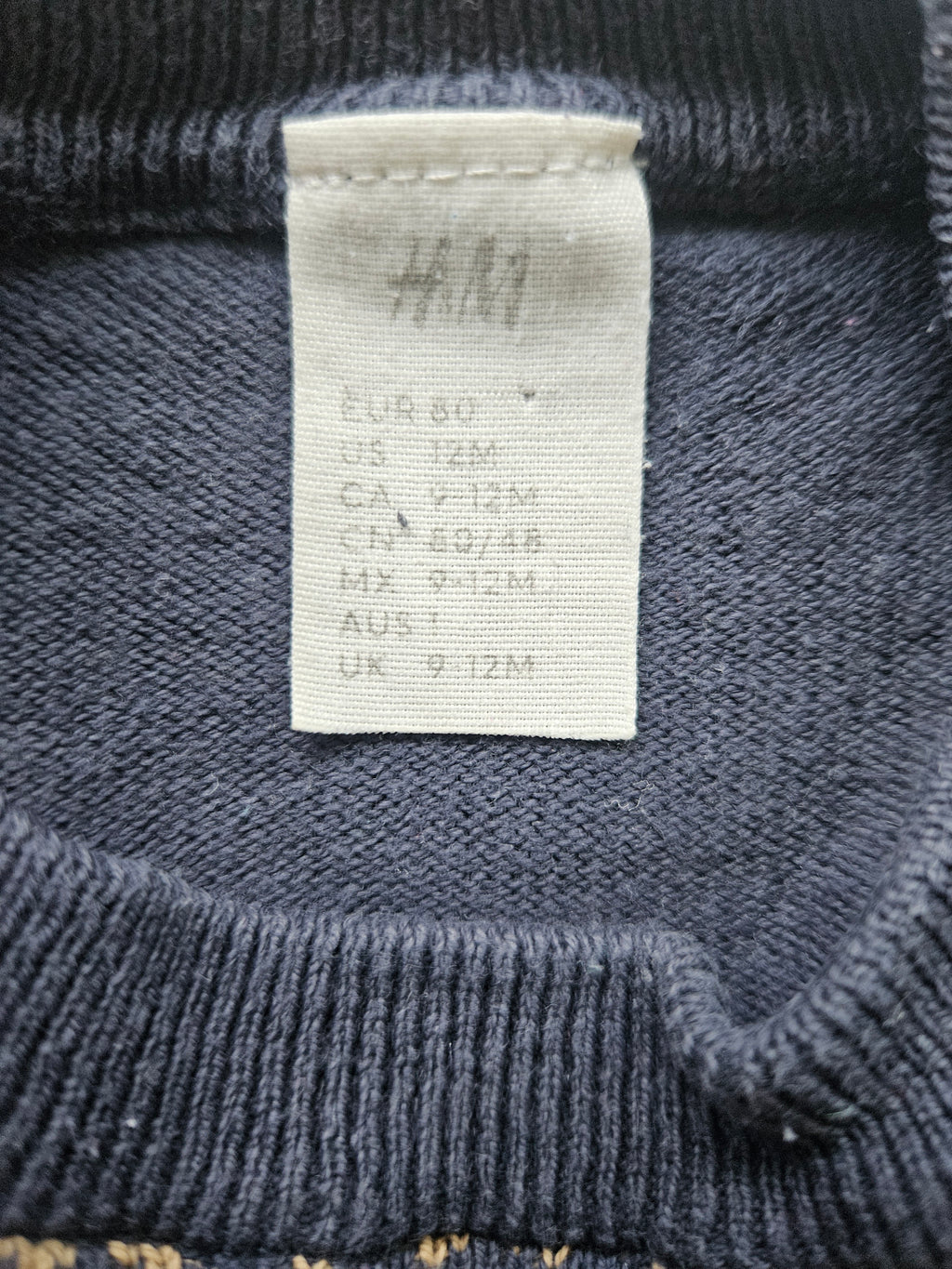 H&M Baby Set Strickpullover & gefütterte Feincordhose | Gr. 80