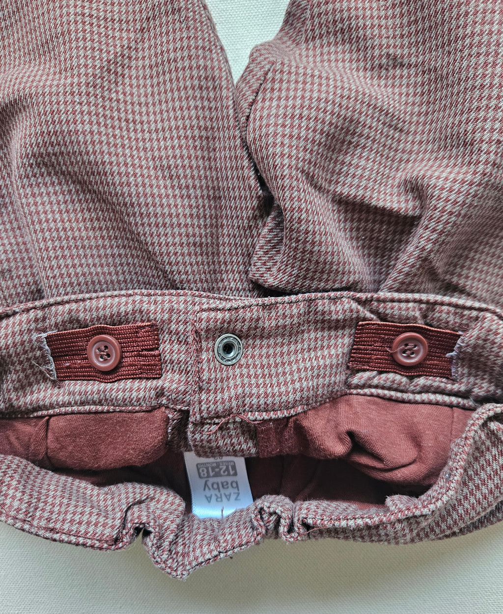 ZARA Baby Stoffhose mit Hahnentrittmuster | Gr. 82
