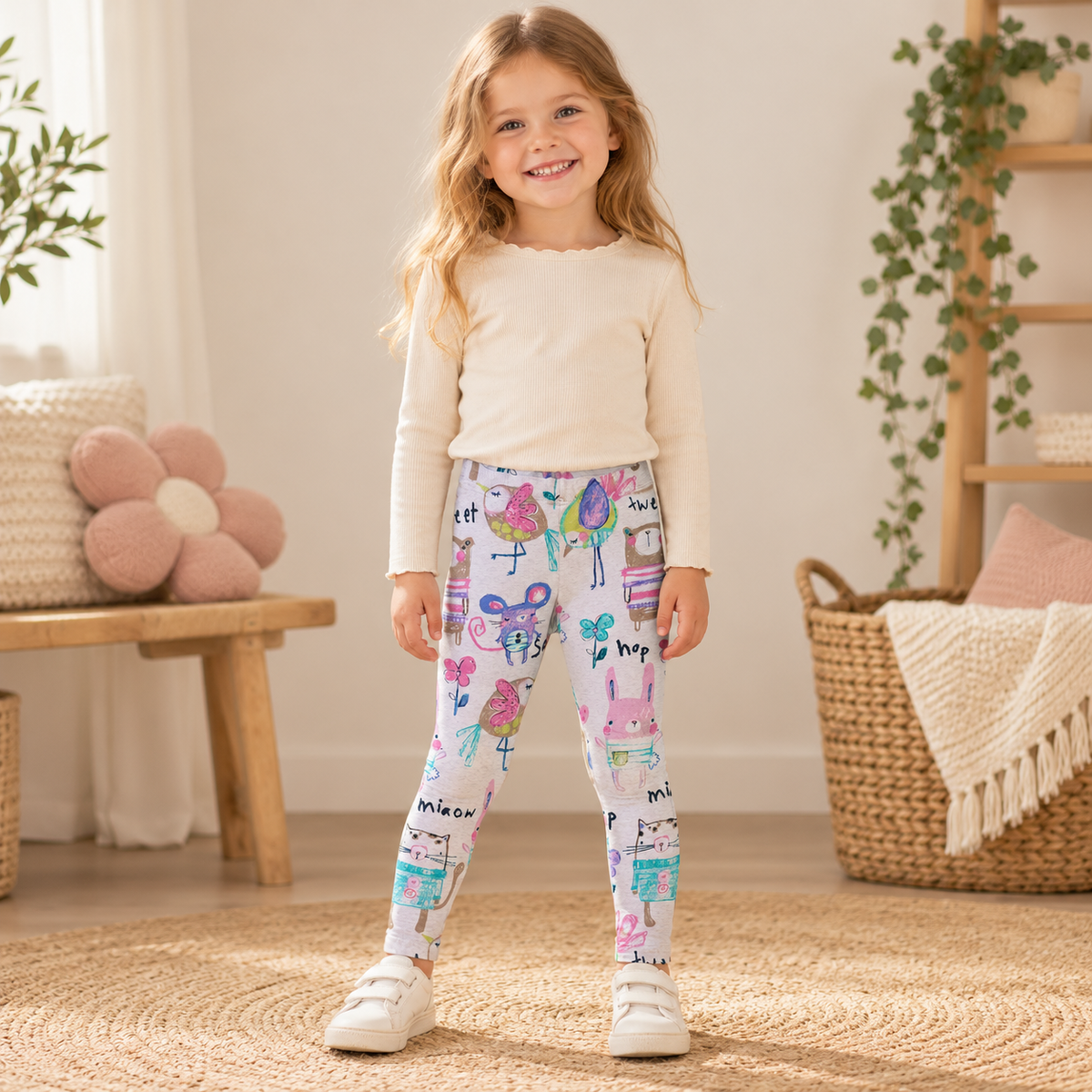 NEXT Mädchen-Leggings – Sweet Pea 🐰🐹 | Gr. 116