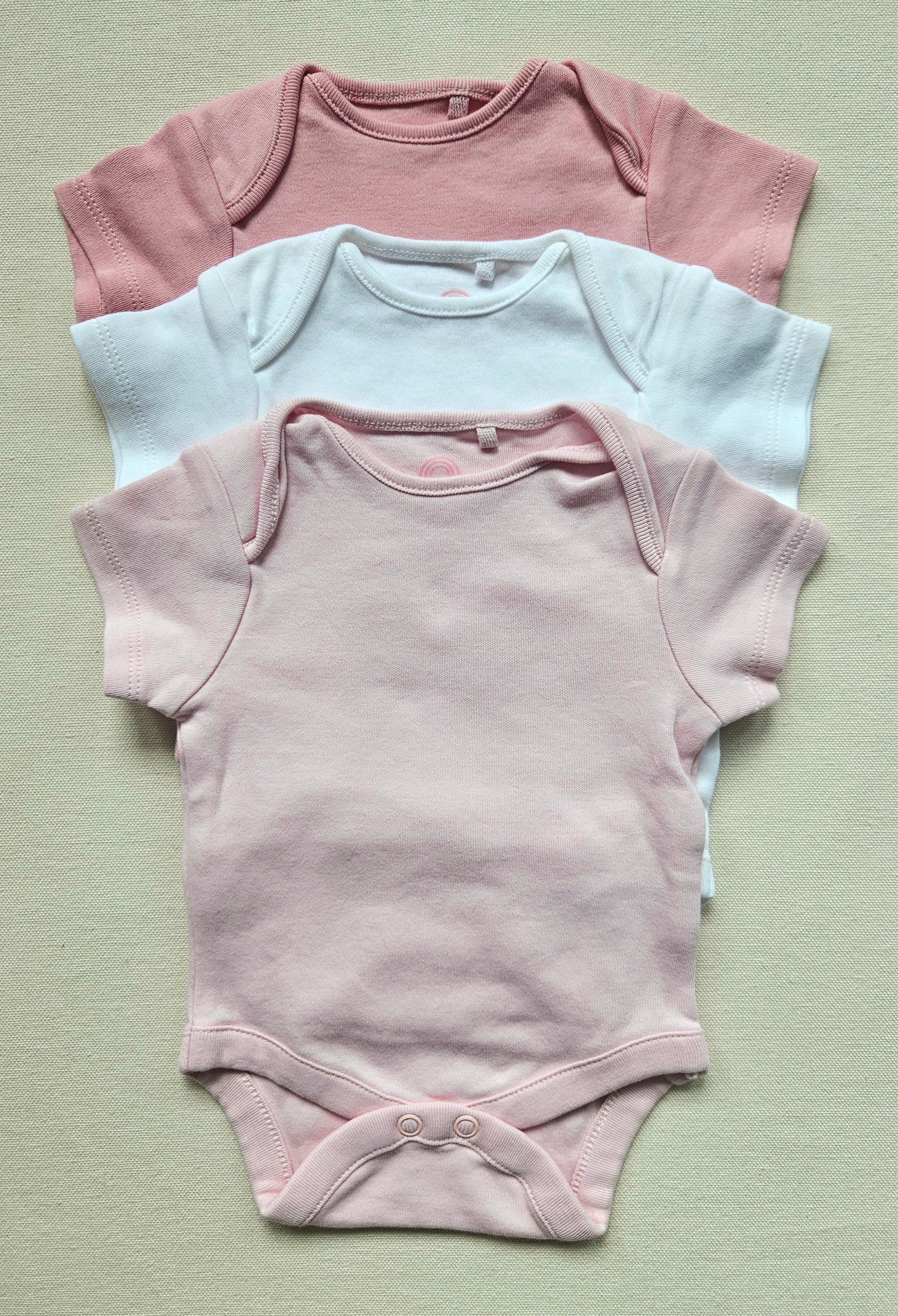 Next Baby 3er-Set Kurzarmbodys | Gr. 56