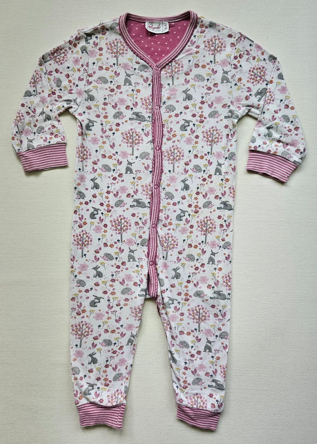 People Wear Organic Overall mit Waldtier-Print 🌸🦔 | Gr. 86/92