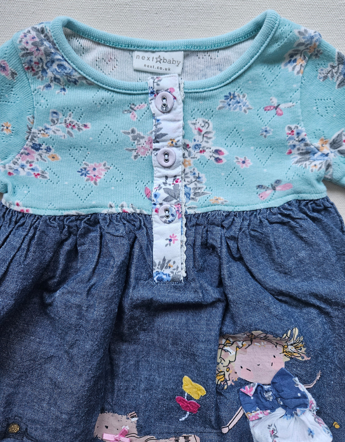 Next Baby Kleid mit Blumen & Applikationen | Gr. 68