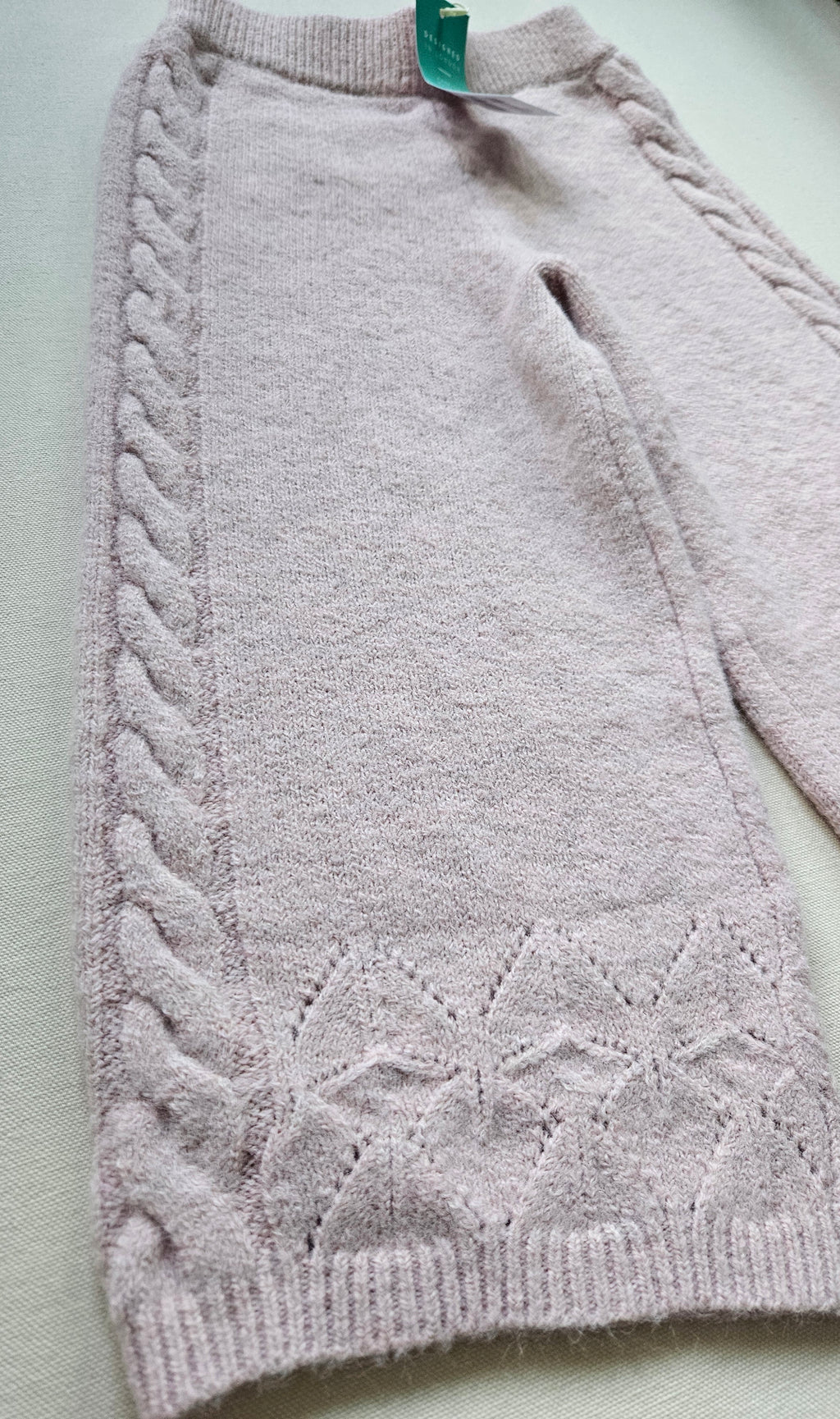 Monsoon Children Strickhose in Altrosa mit Zopfmuster ❄️ | Gr. 98/104