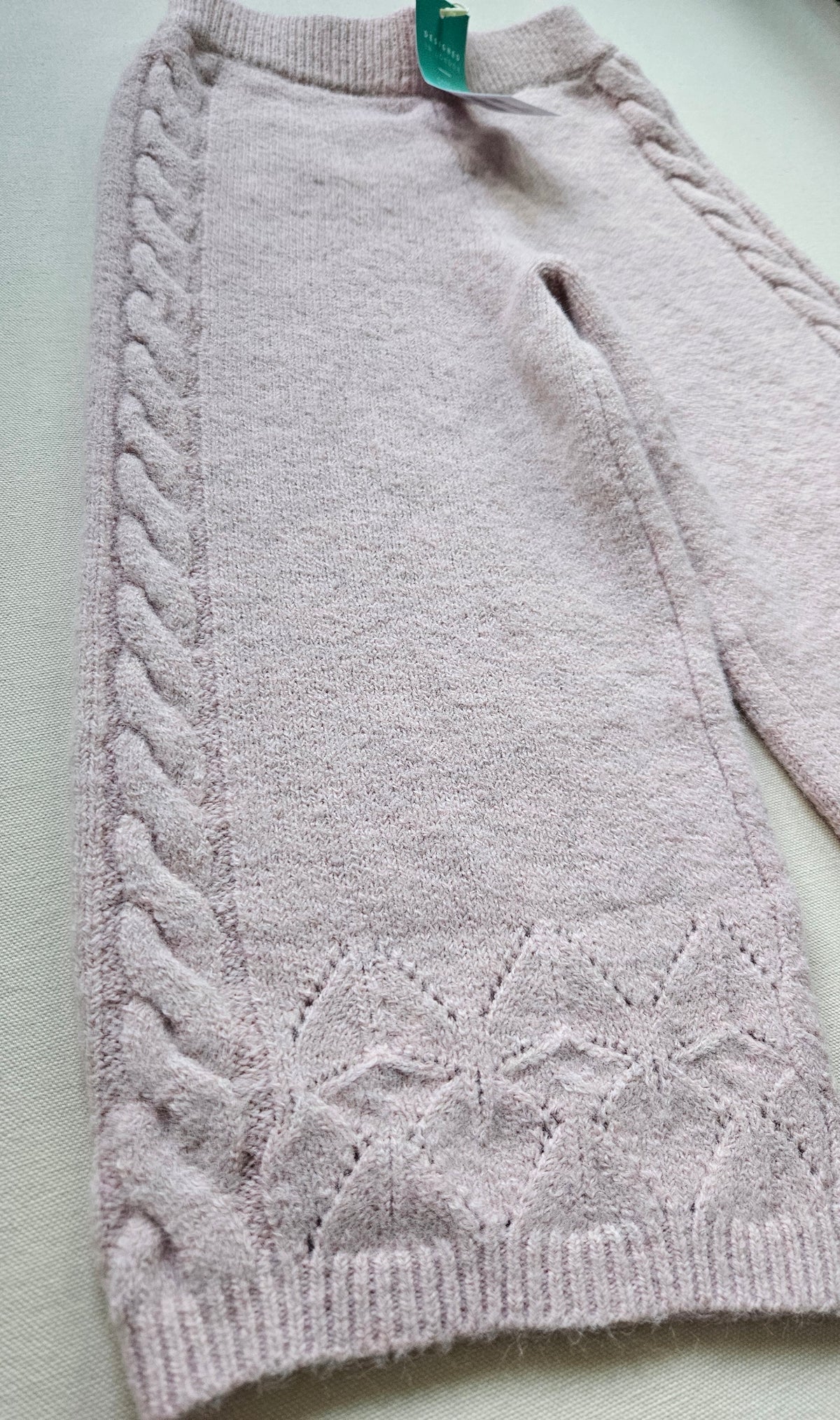 Monsoon Children Strickhose in Altrosa mit Zopfmuster ❄️ | Gr. 98/104