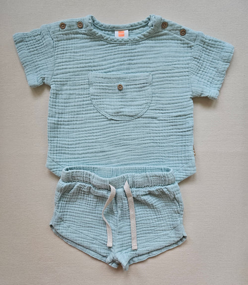 Hema Musselin-Set – Shirt & Shorts | Gr. 68
