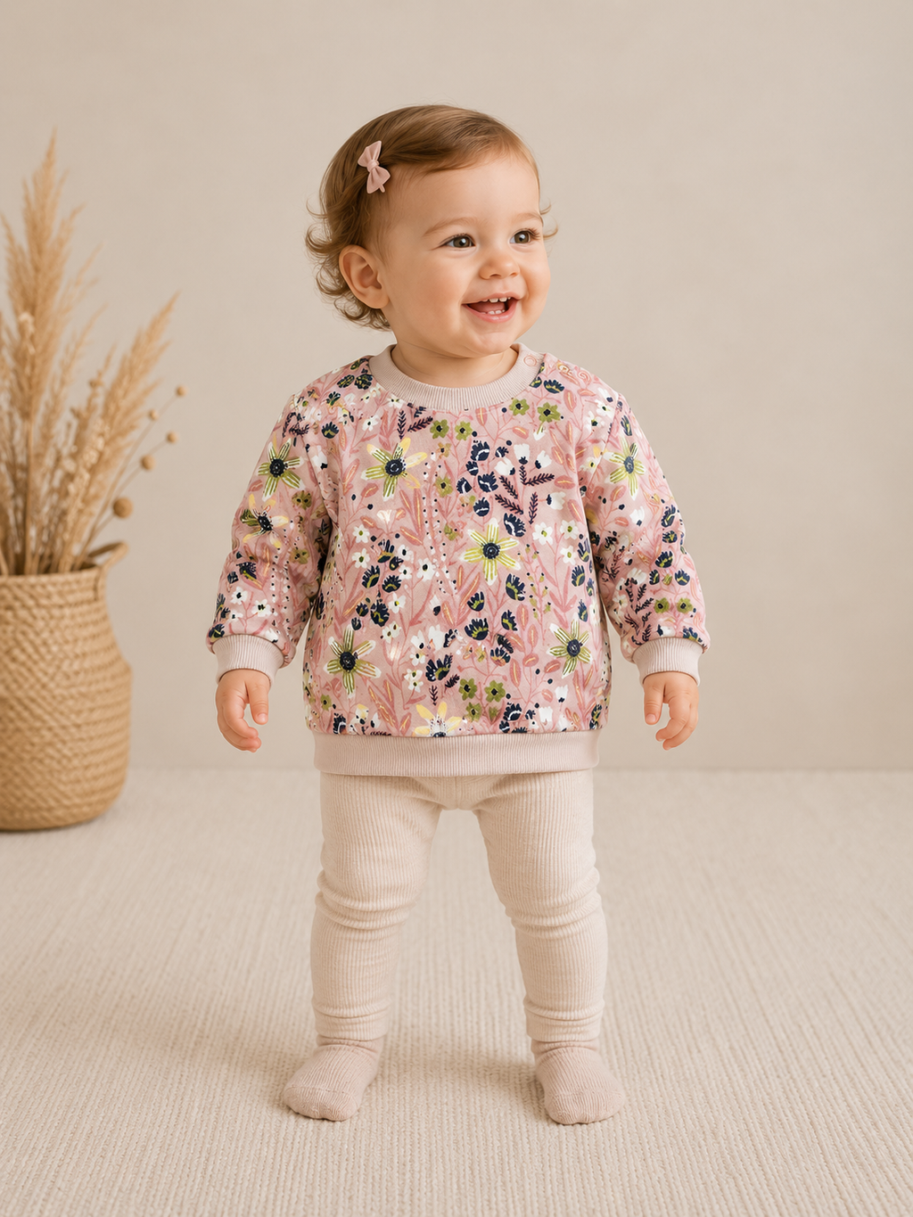Alana Bio-Sweatshirt mit Blumenmuster | Gr. 80