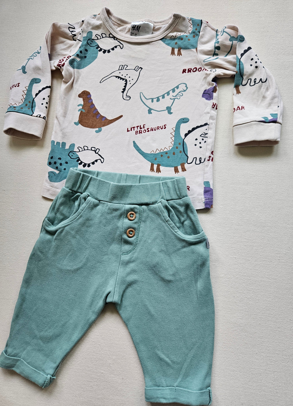 H&M & Jacky Baby Outfit Dino | 2-teilig | Gr. 68
