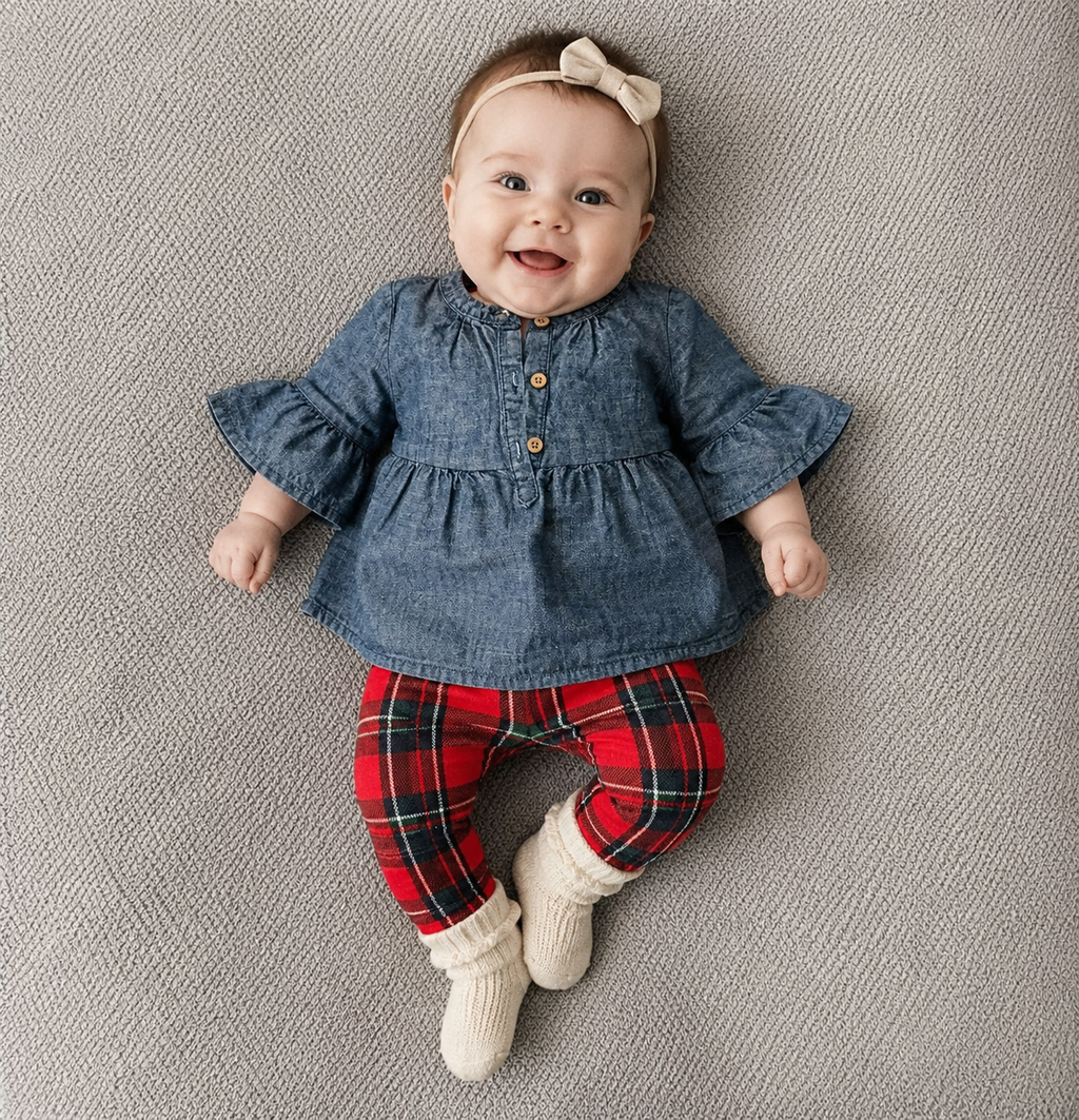 Next Outfit-Set Denim-Tunika + Leggings | Gr. 68